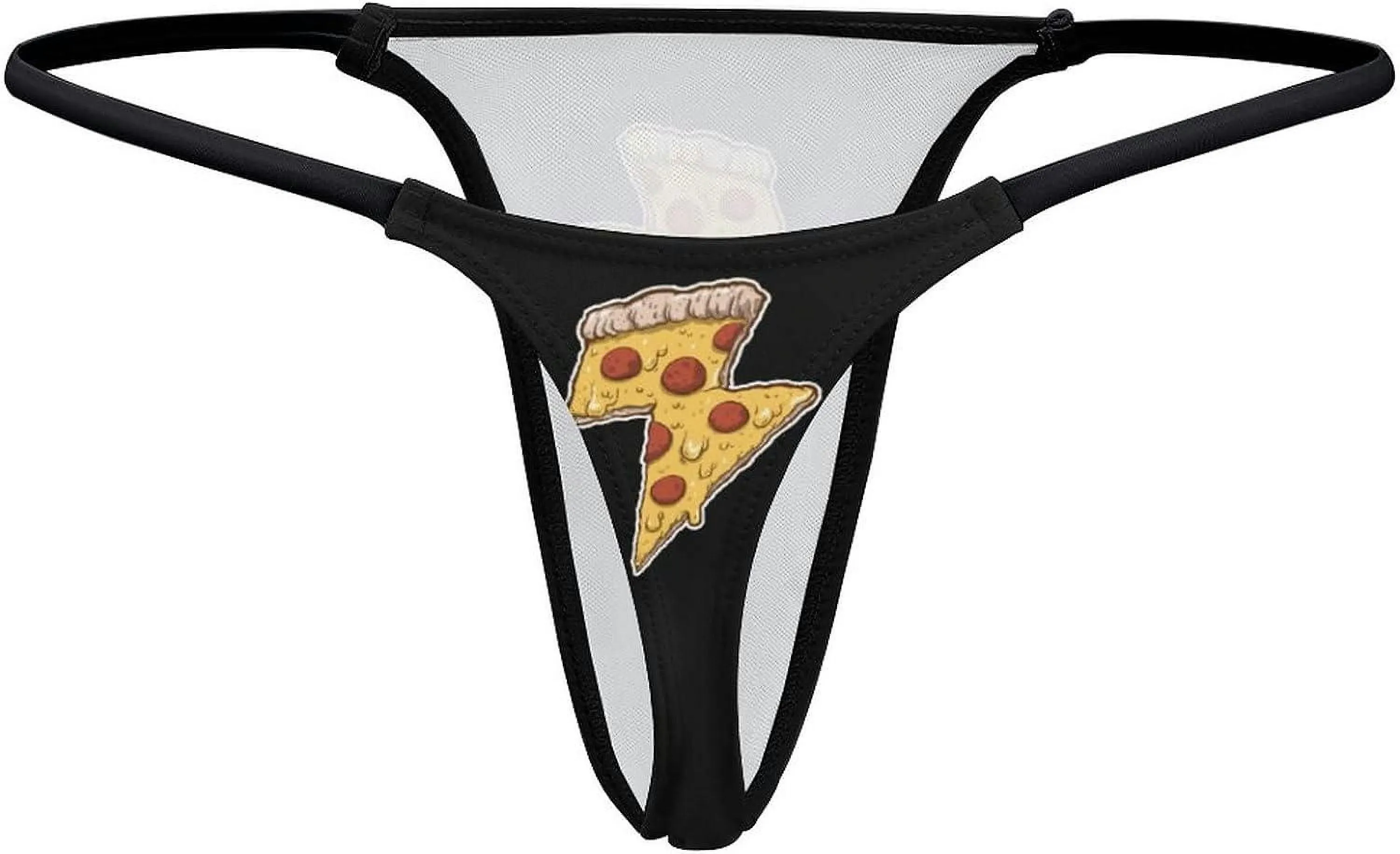 Cool Thunder Cheesy Pizza G-String Thongs Women's T-Back Underwear Panty-WE473