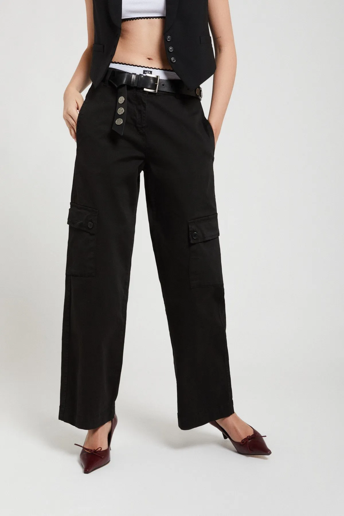 Cotton cargo trousers