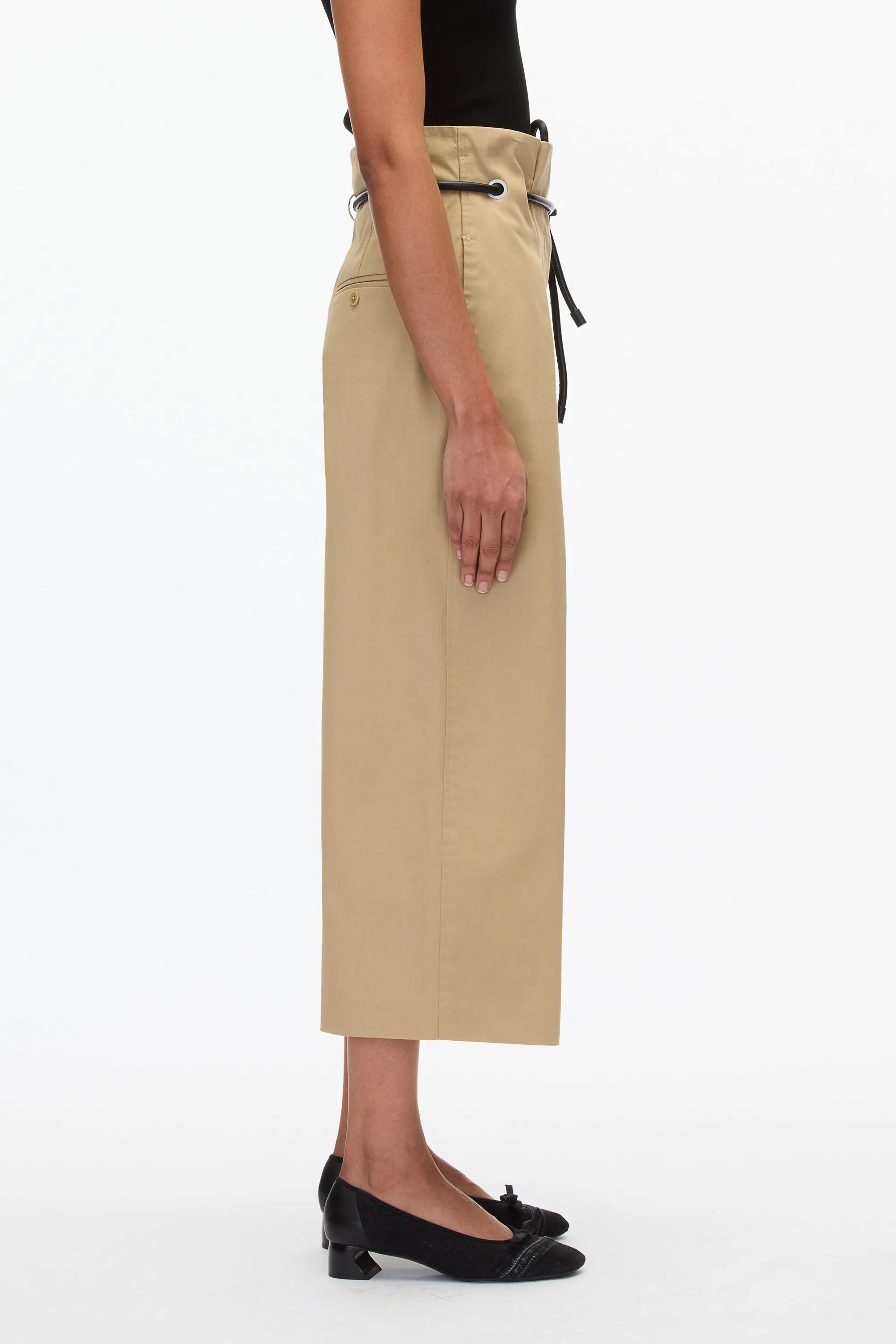 Cropped Wide Leg Origami Trousers