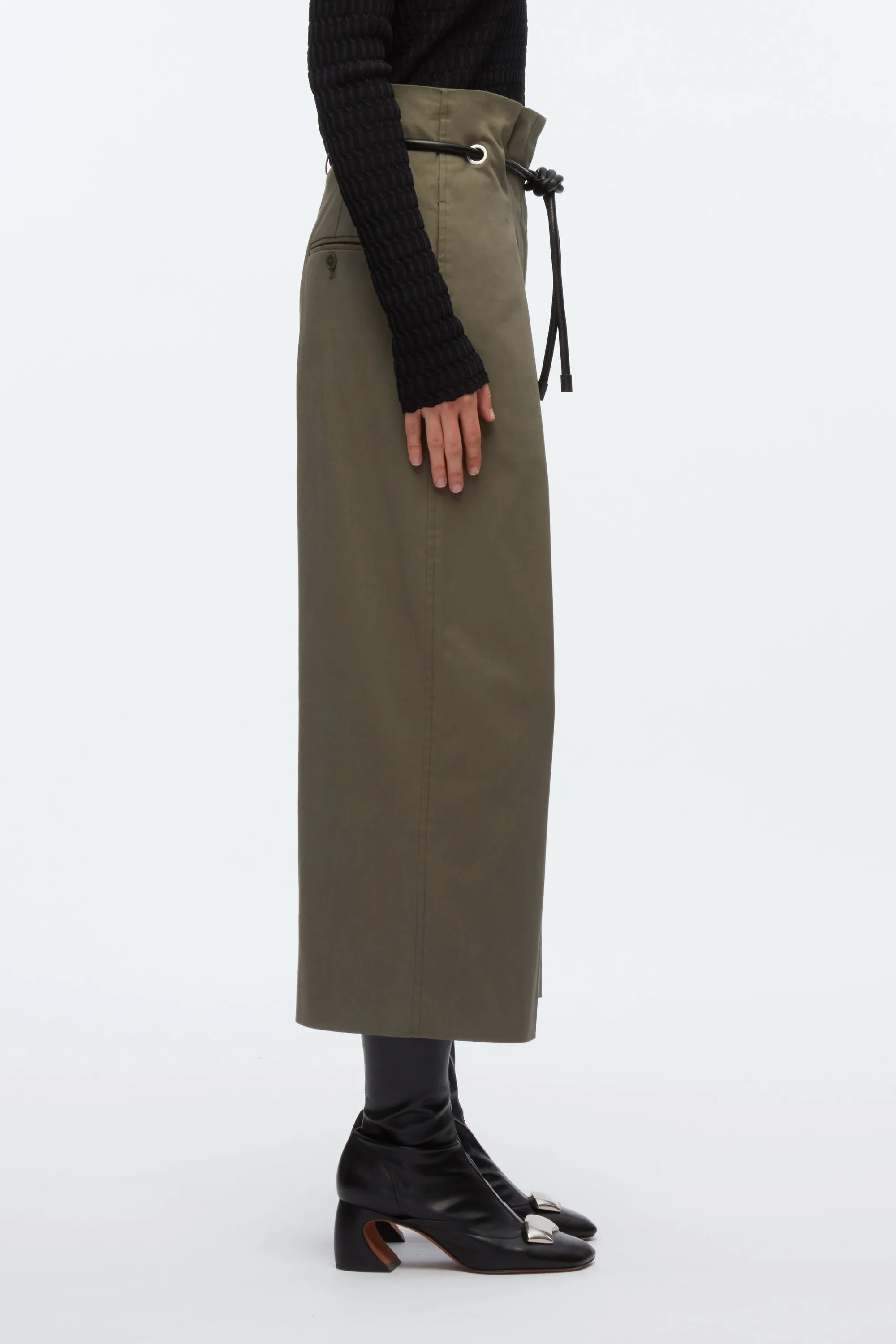 Cropped Wide Leg Origami Trousers