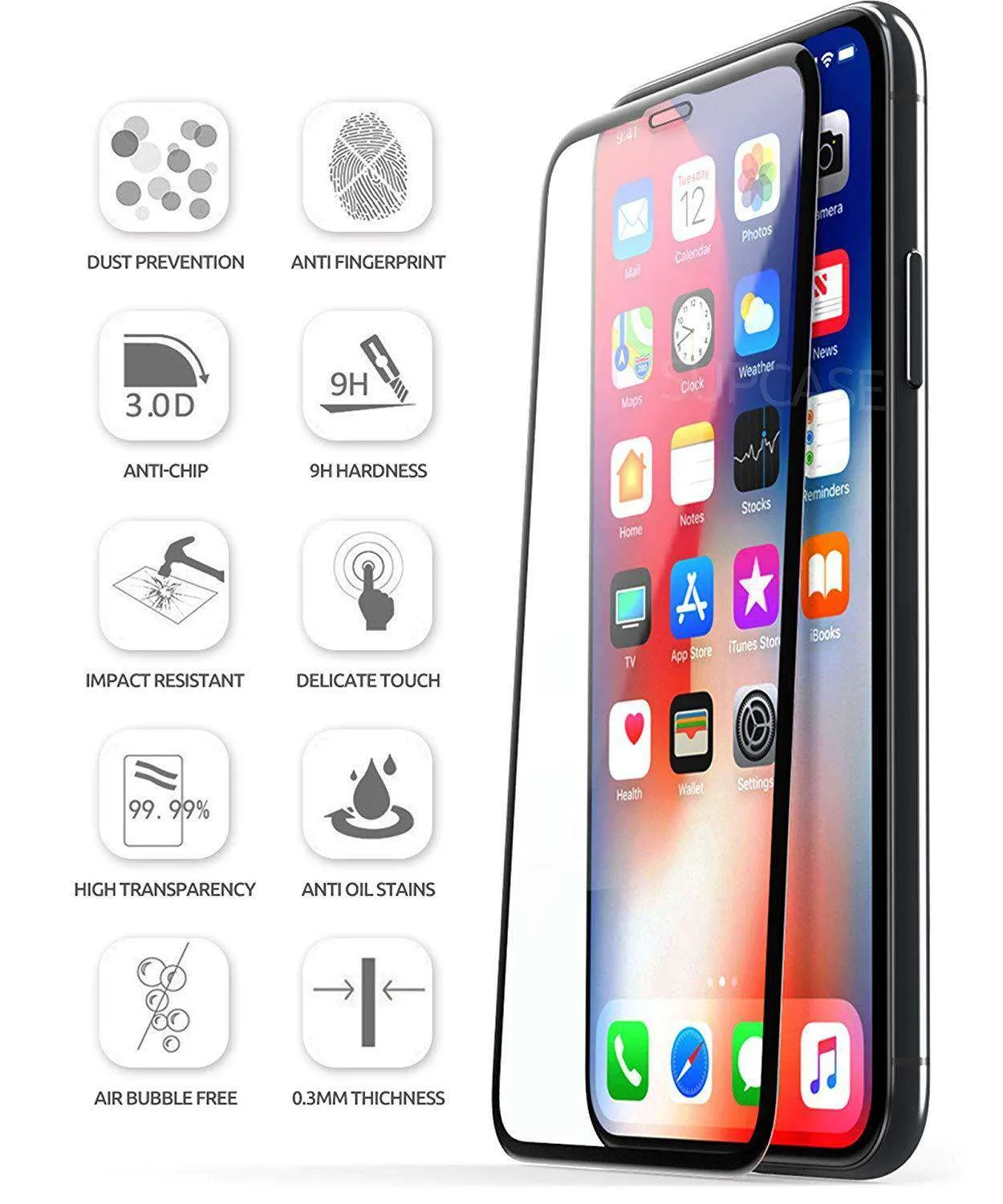 Curved Tempered Glass Screen Protector for iPhone 11 Pro Max