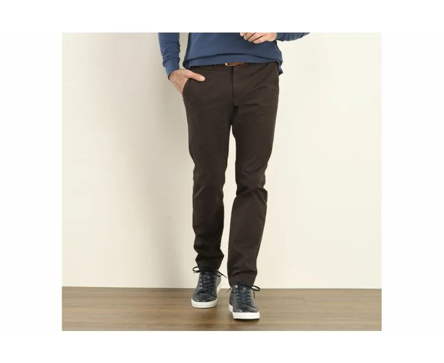 Dark Brown Chino trousers for men - NIGEL II