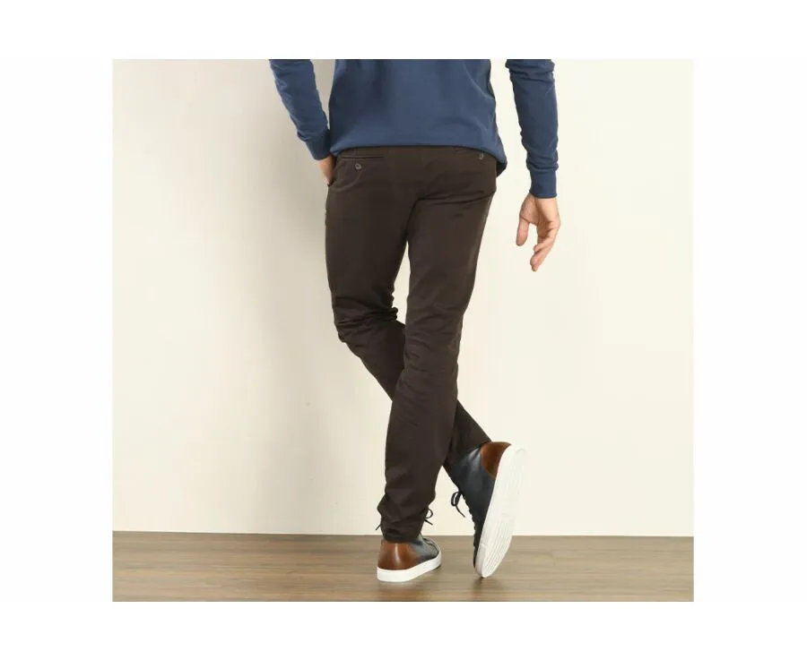 Dark Brown Chino trousers for men - NIGEL II