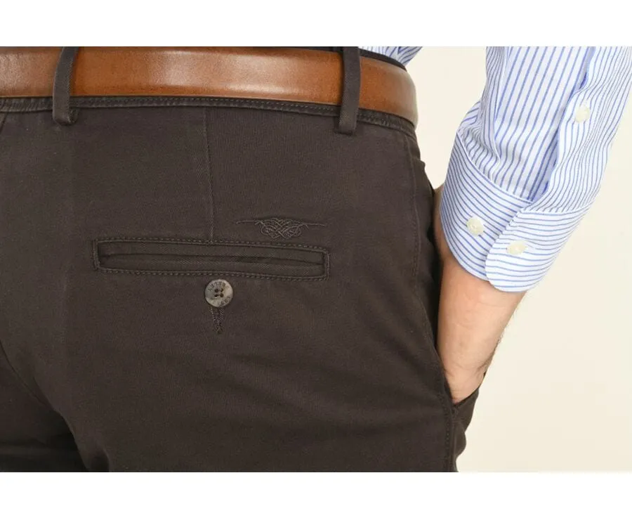 Dark Brown Chino trousers for men - NIGEL II