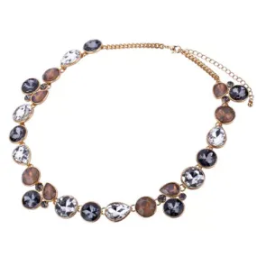 DN2546M - Smokey Brown Jewel Necklace - D&X London