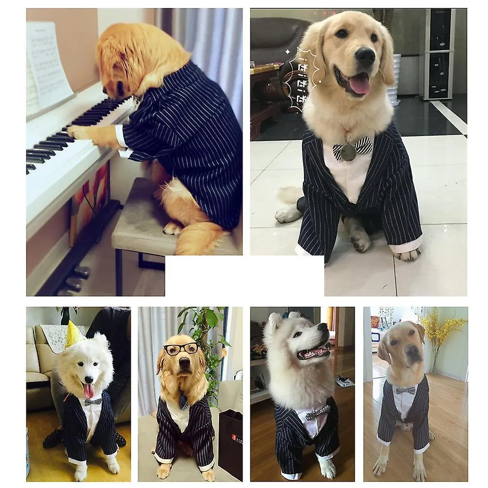 Dog Suits and Bandana Suits, Dog Tuxedo Wedding Party Suits, Dog Prince Wedding Bow Tie Shirts Formal Dog Weeding Suits5XL