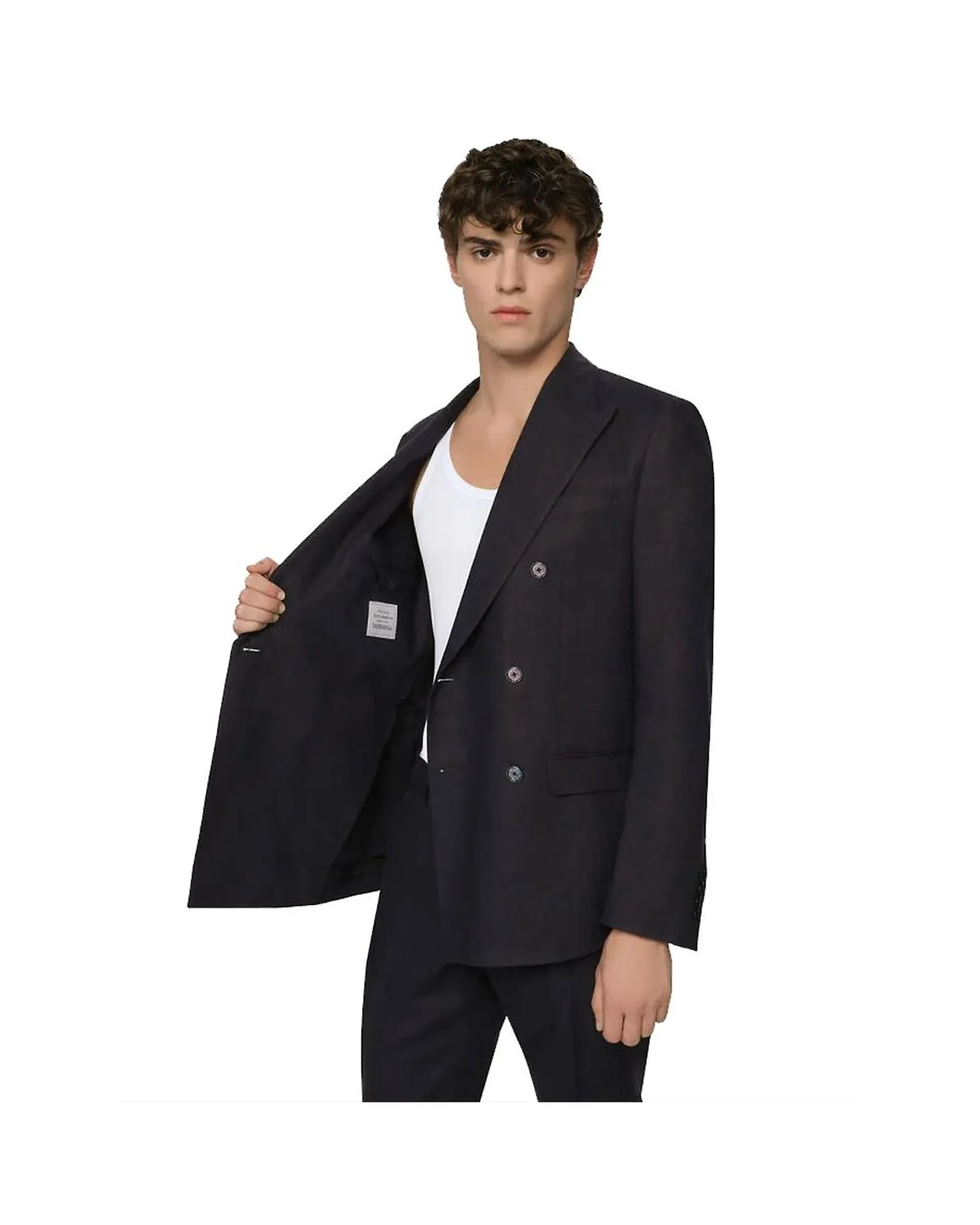 Dolce & Gabbana Double-Breasted Linen Suit with Jacket and Trousers