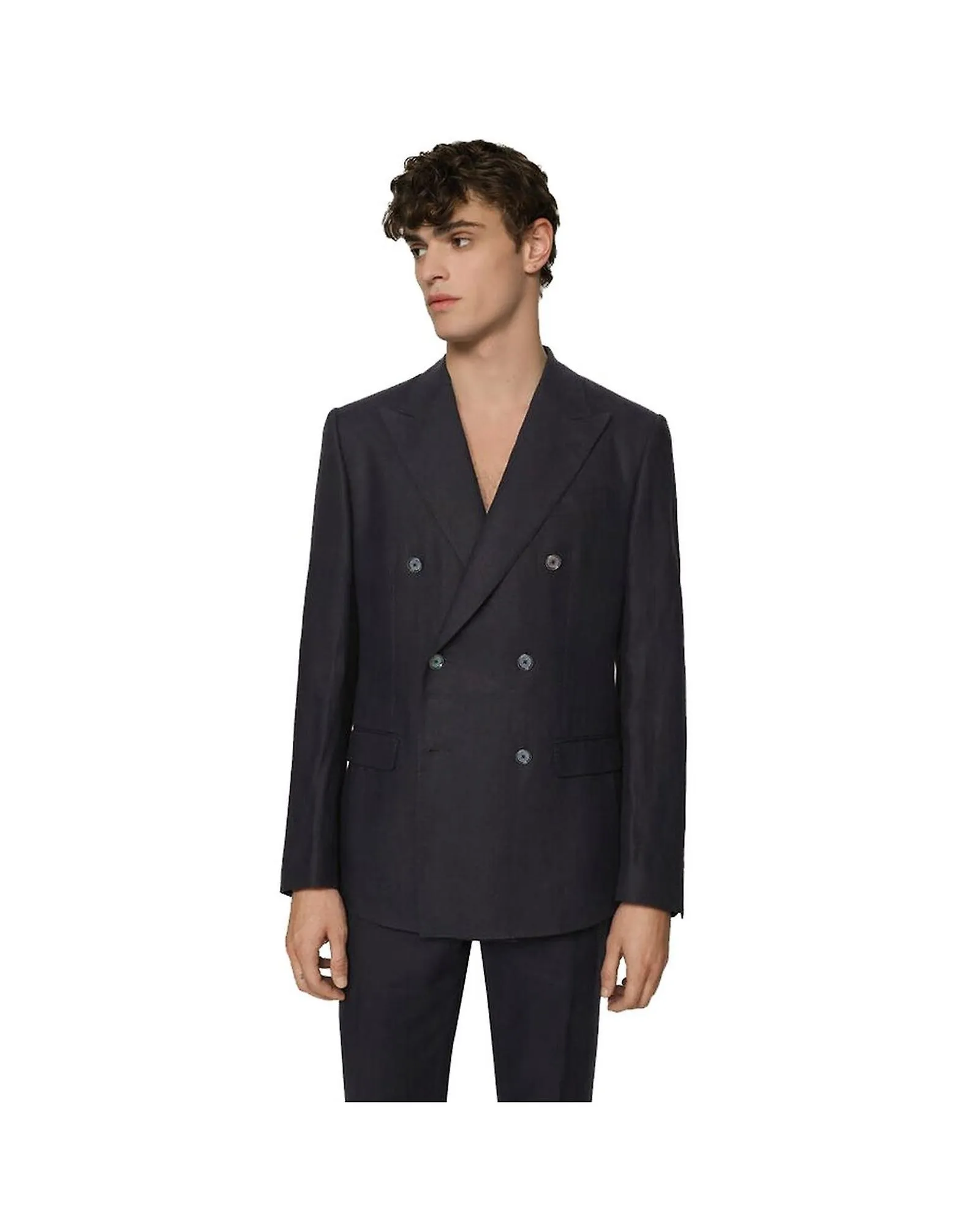 Dolce & Gabbana Double-Breasted Linen Suit with Jacket and Trousers