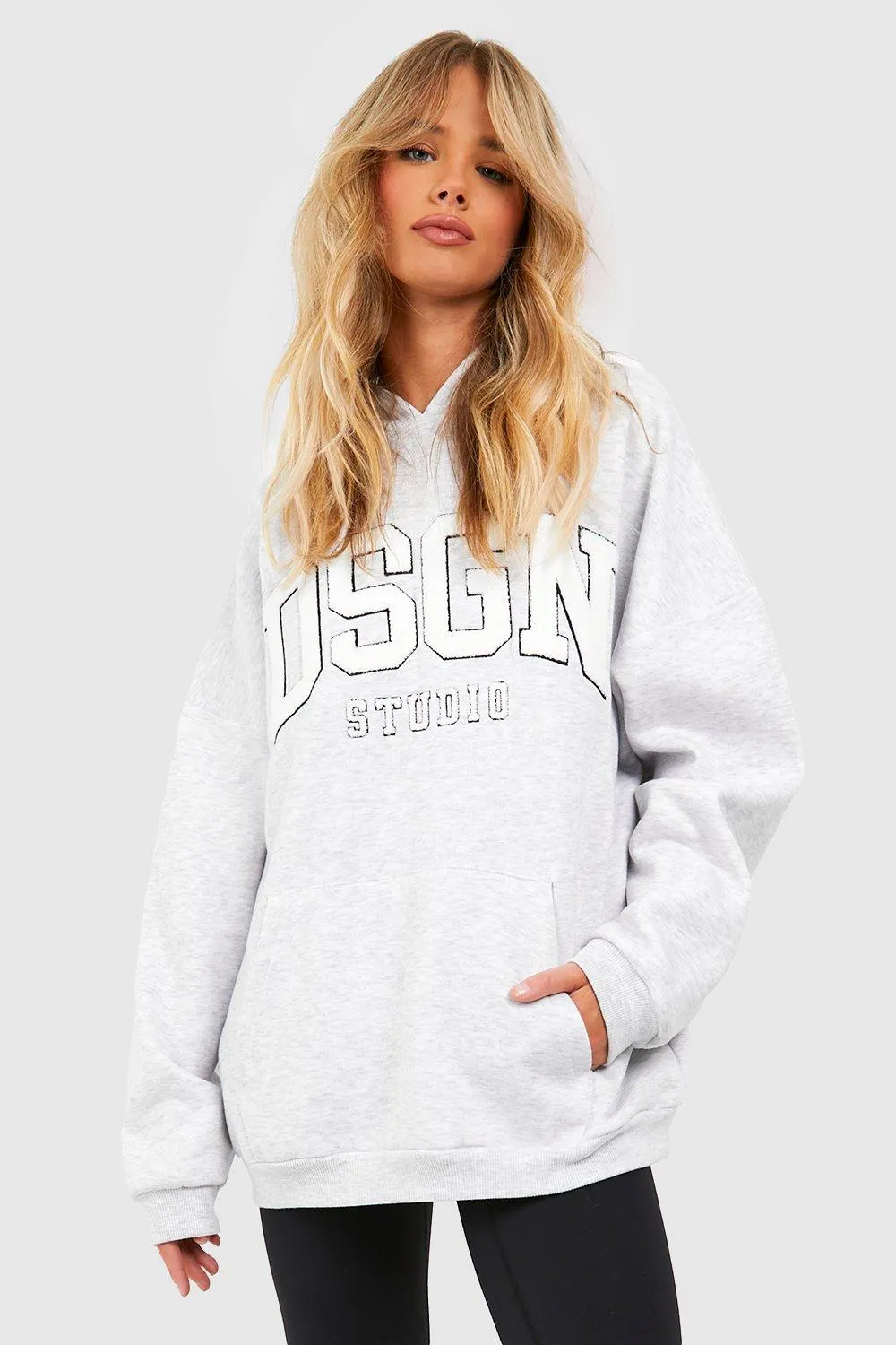 Dsgn Studio Applique Oversized Hoodie