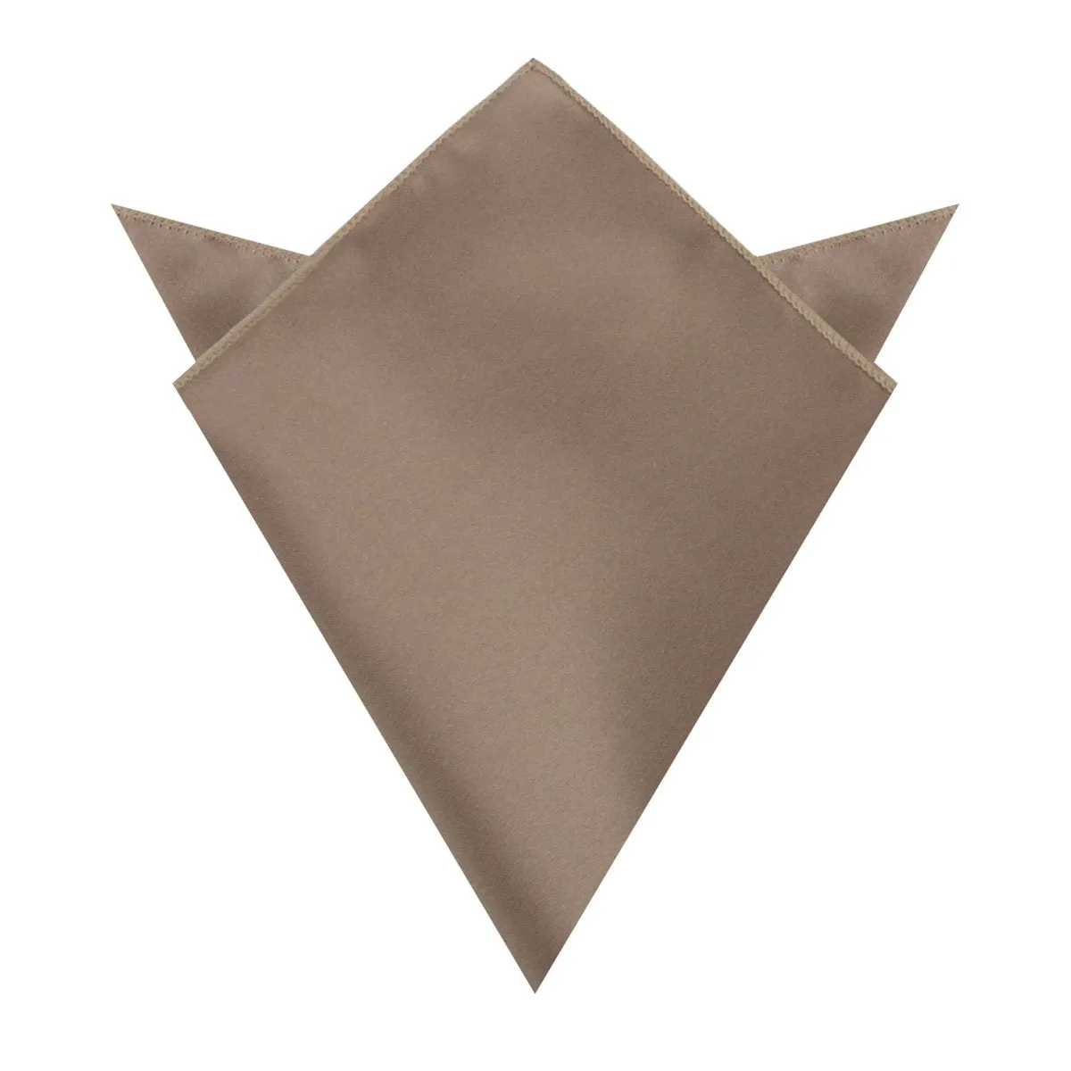 Dune Beige Brown Satin Pocket Square