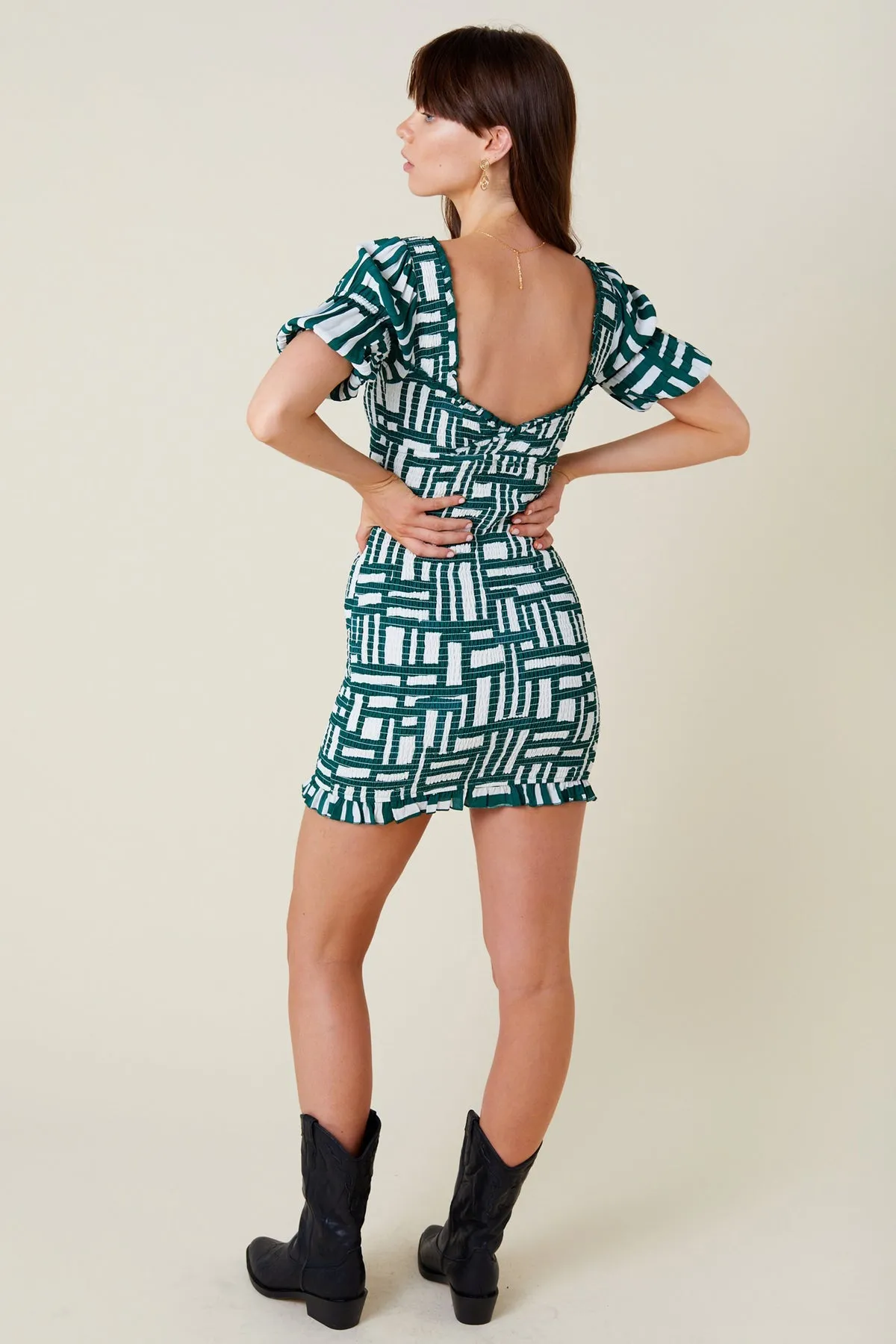 Elia Mini Dress - Painted Check | Shop now