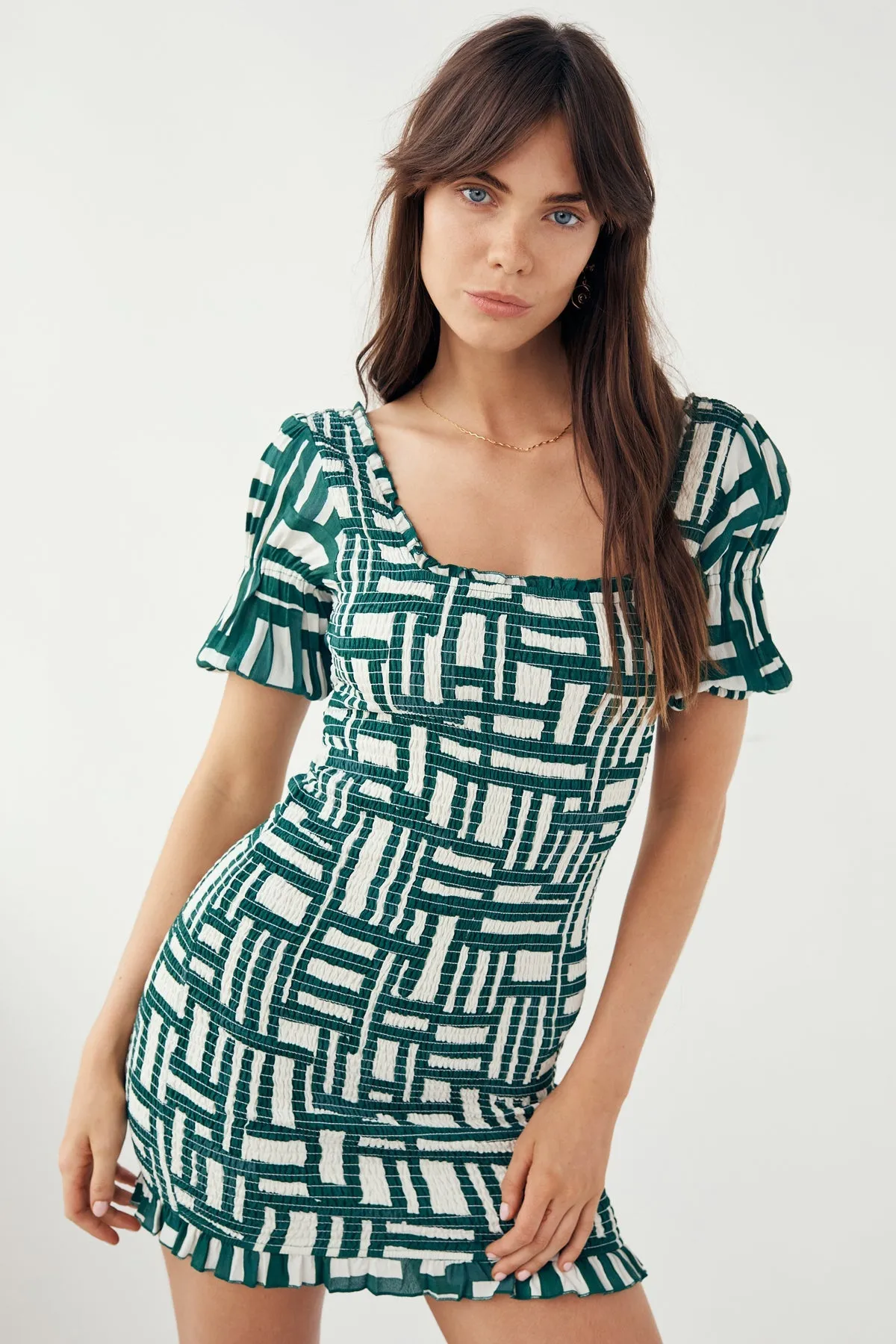 Elia Mini Dress - Painted Check | Shop now