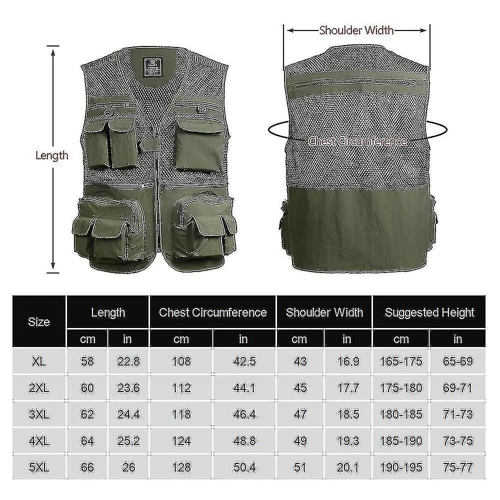 Fishing Vest Breathable Fishing Travel Mesh Vest With Zipper Pockets Summer Work Vest For Outdoor Activities