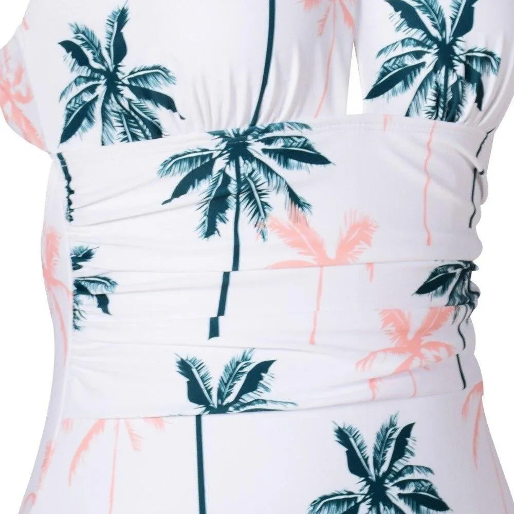 Floral Crisscross One-Piece Swimwear