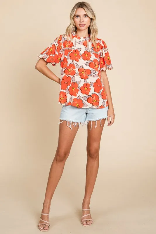 Flower Puff Top