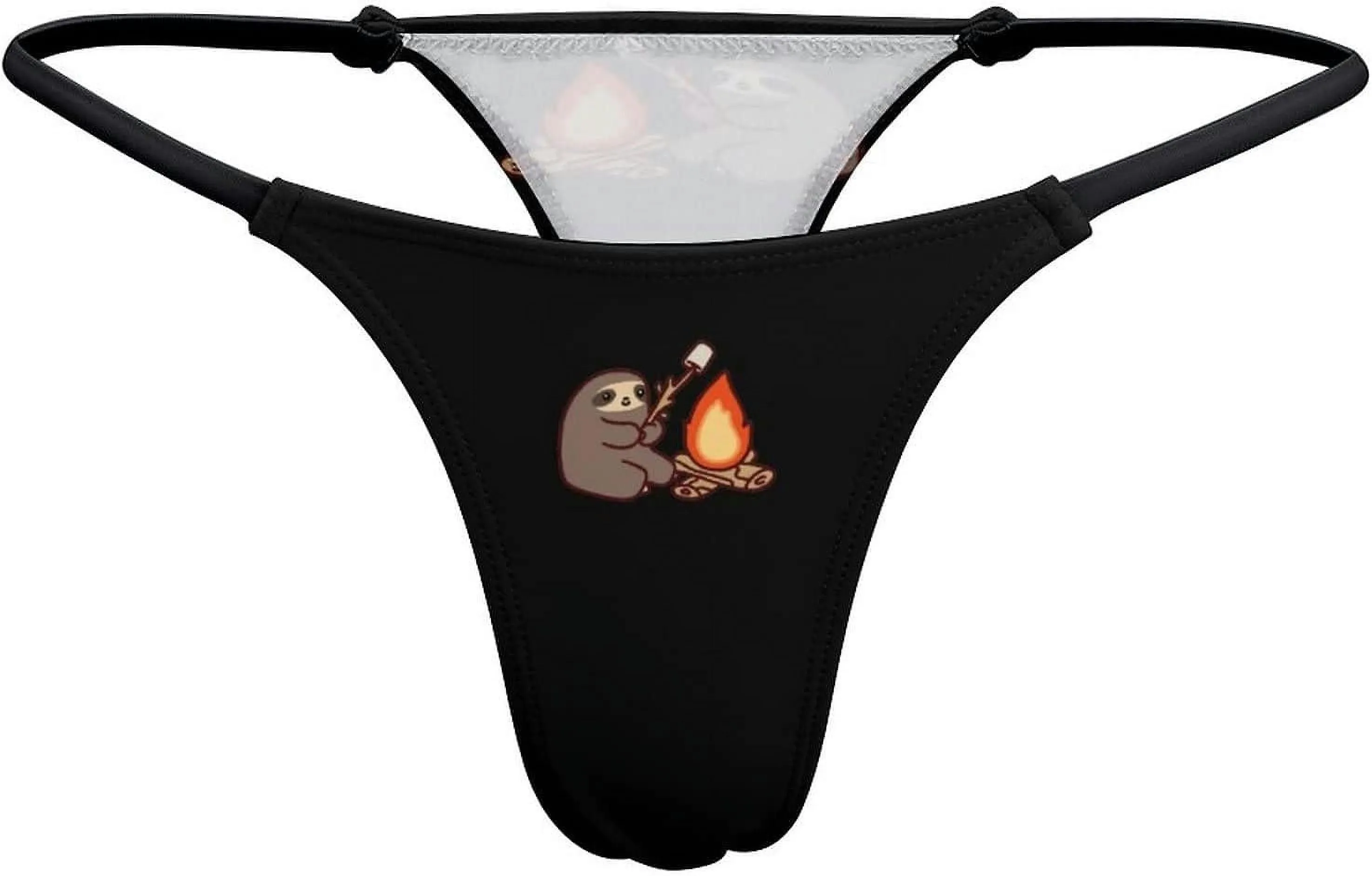 Funny Campfire Sloth G-String Thongs Women's T-Back Underwear Panty-WE516