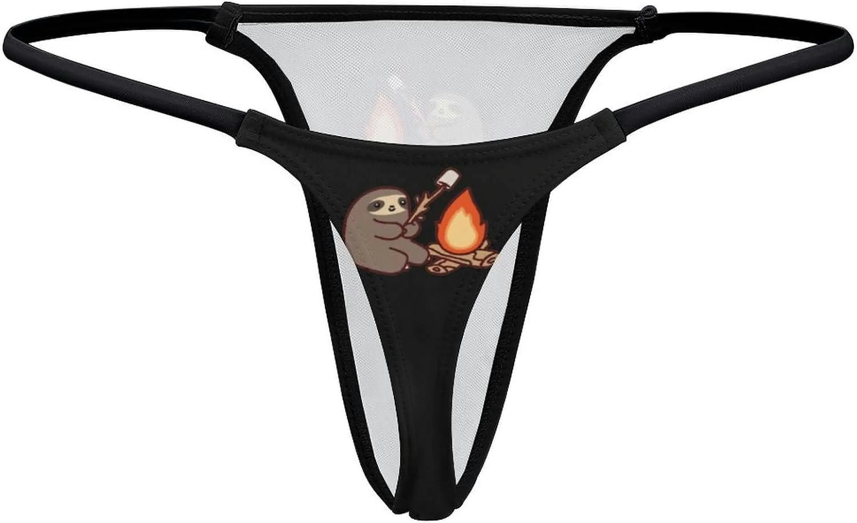 Funny Campfire Sloth G-String Thongs Women's T-Back Underwear Panty-WE516