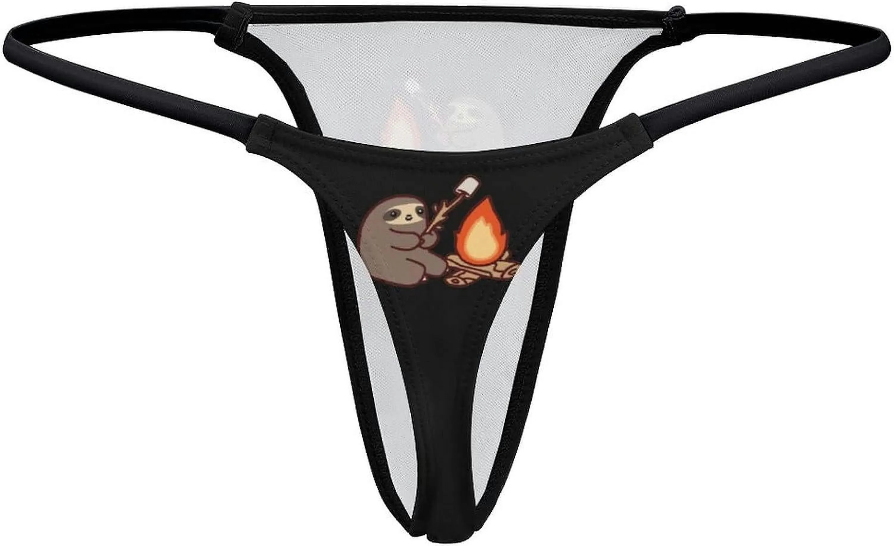 Funny Campfire Sloth G-String Thongs Women's T-Back Underwear Panty-WE531