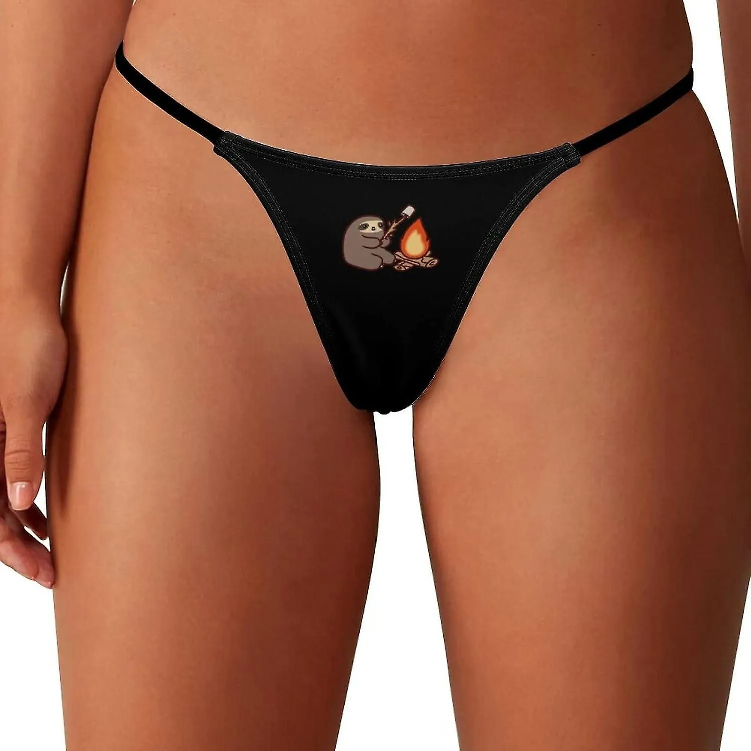 Funny Campfire Sloth G-String Thongs Women's T-Back Underwear Panty-WE532