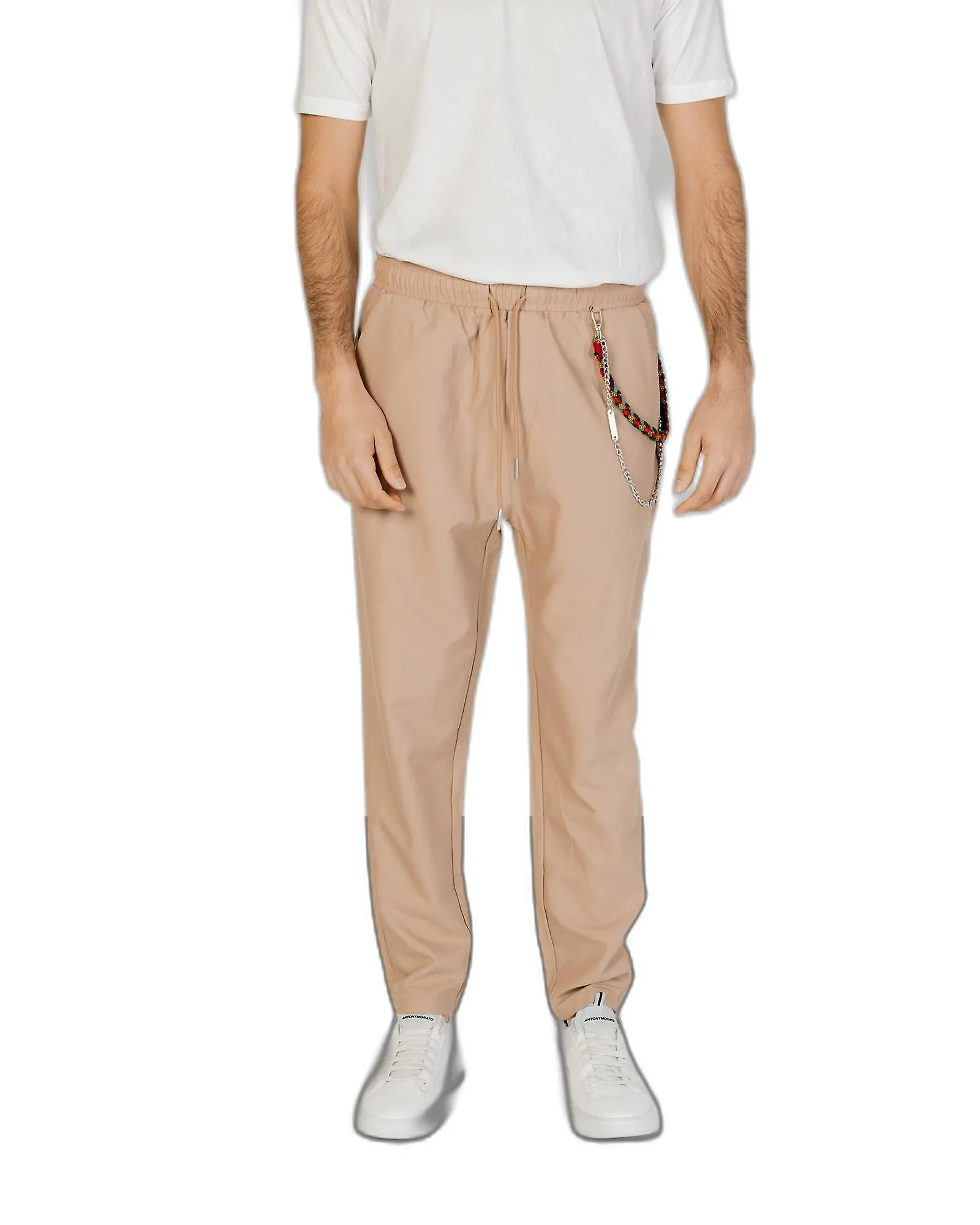 Gianni Lupo Lace-Up  Trousers with Front and Back Pockets