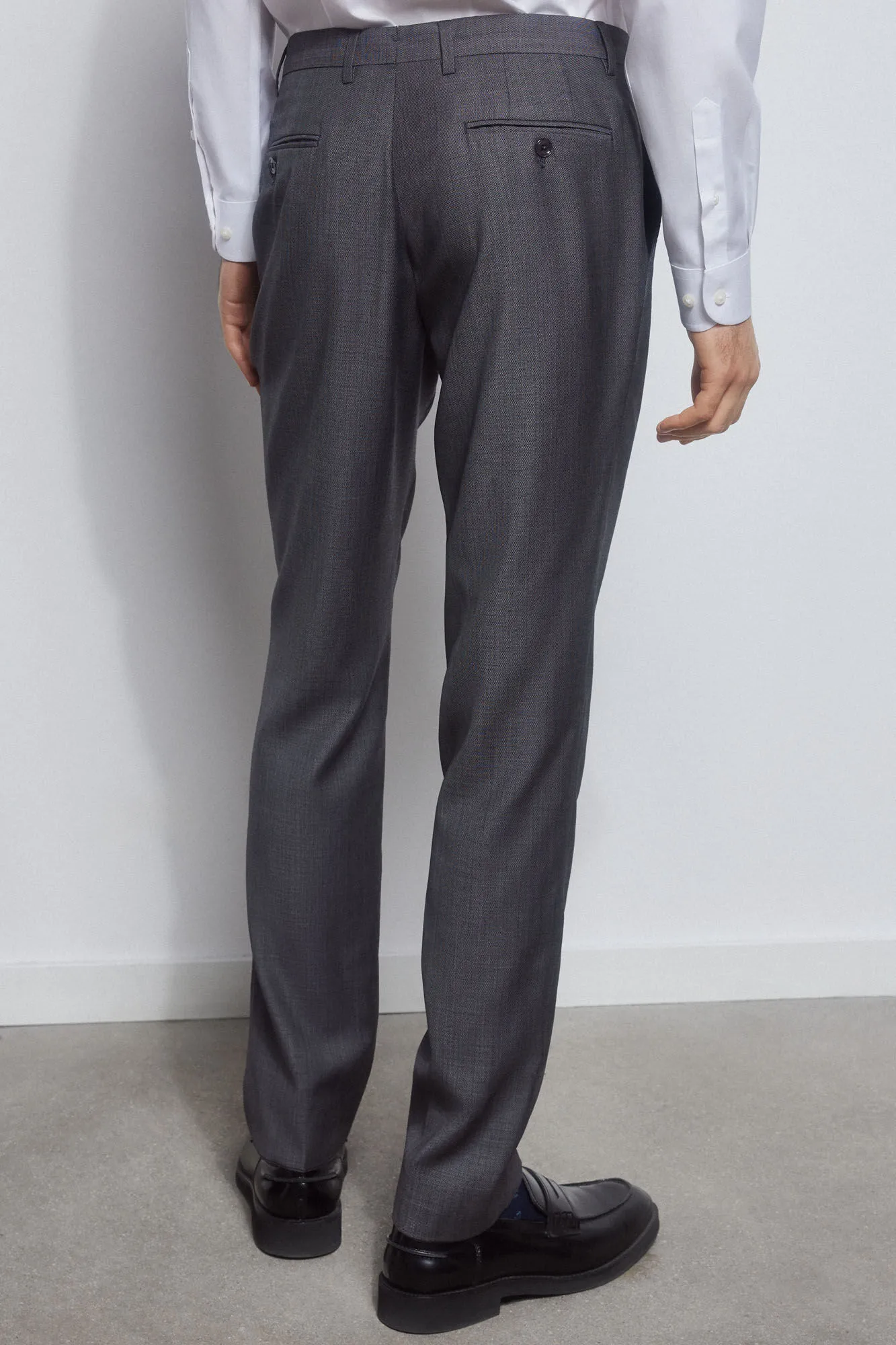 Grey slim fit bi-stretch trousers