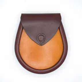 Handcrafted Tan & Chestnut Brown Leather Lomond Sporran