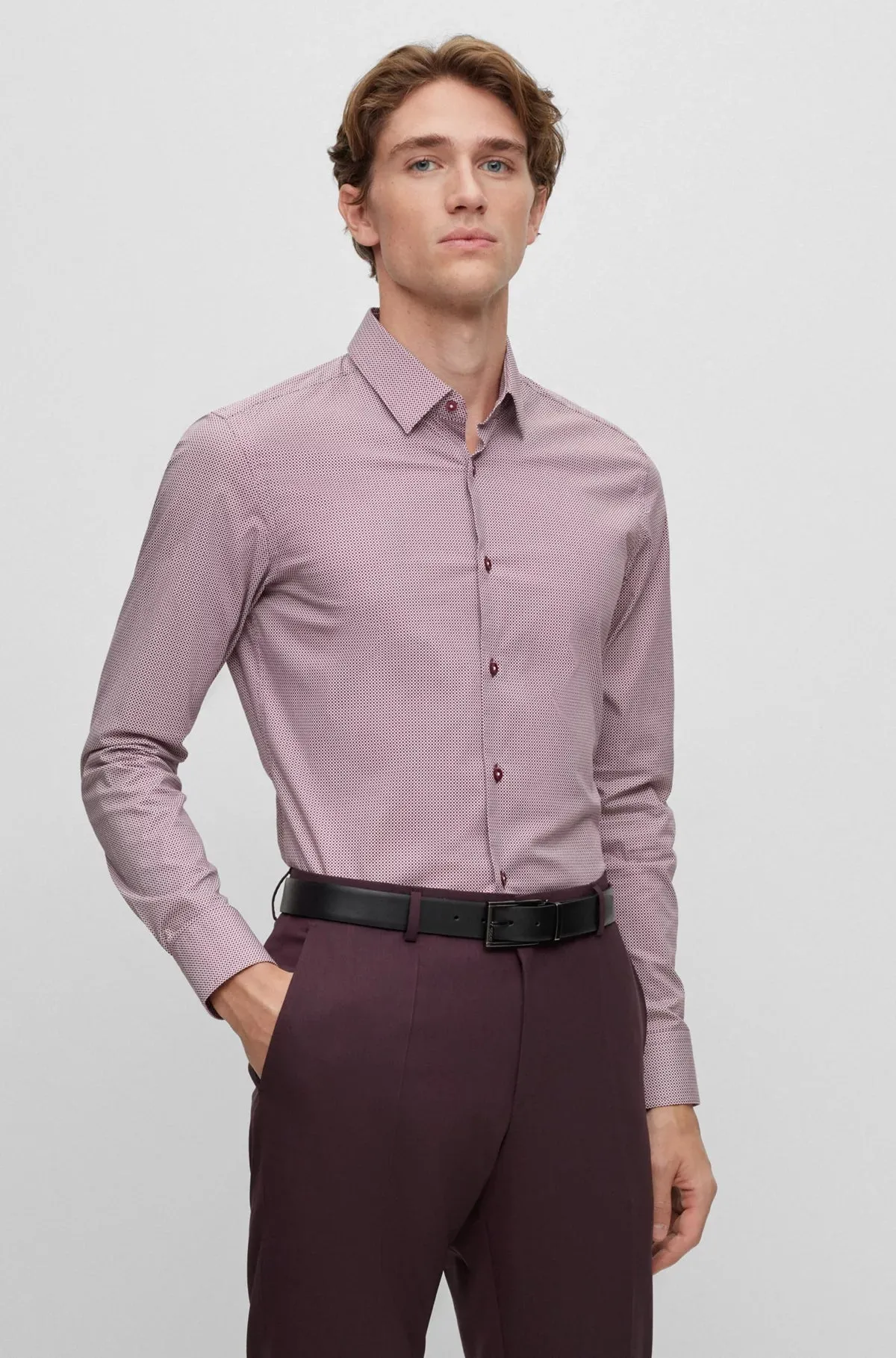 Hank Slim-Fit Shirt Patterned Stretch Cotton 50502751 | Shop now!