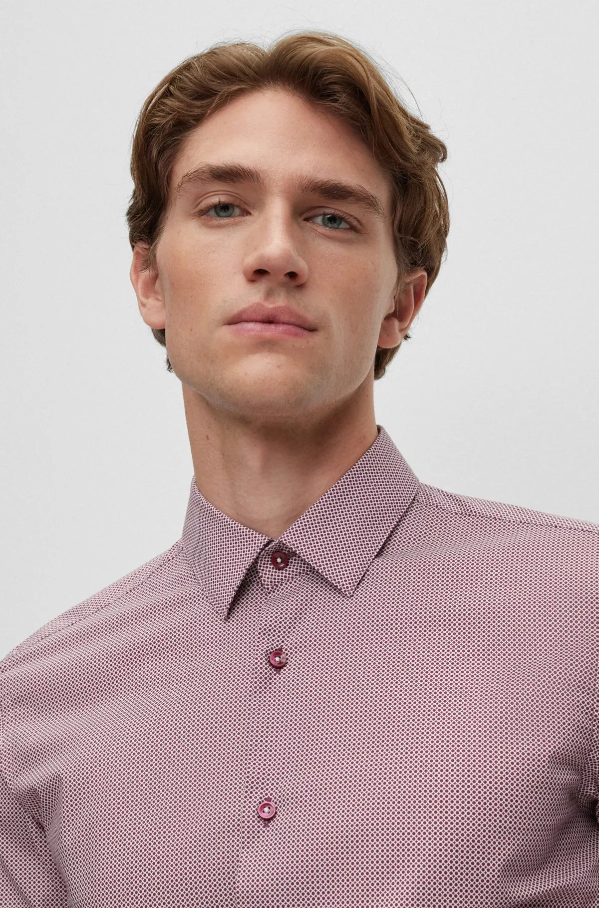 Hank Slim-Fit Shirt Patterned Stretch Cotton 50502751 | Shop now!