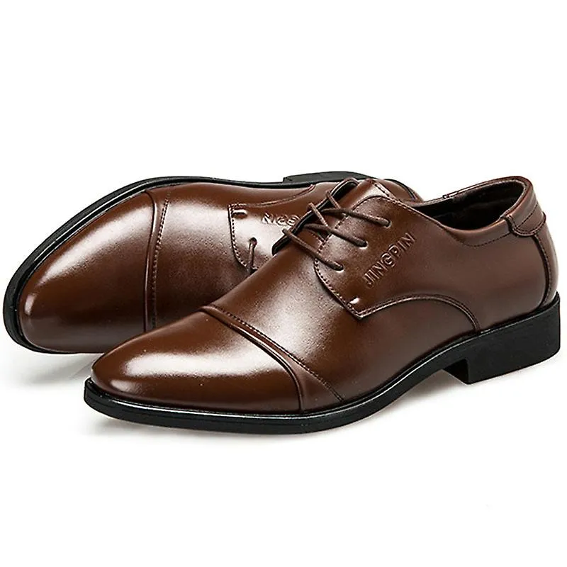 Hombres Smart Lace-up Business Oxford Brogues Formal Wedding Office Shoes