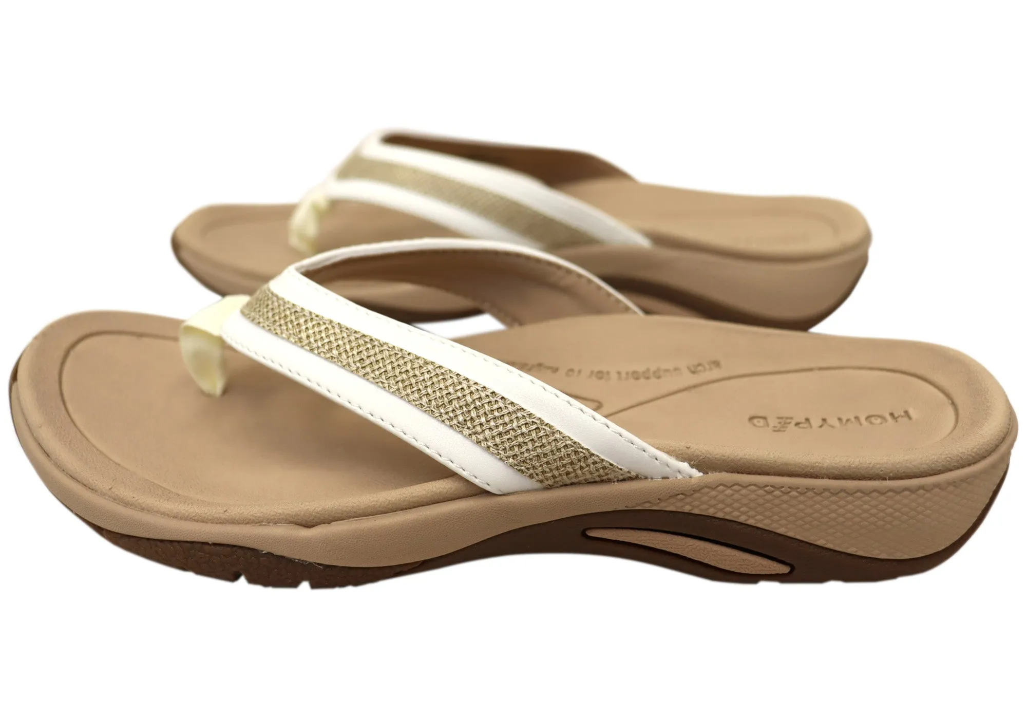 Homyped Inlet Stripe Womens Comfortable Supportive Thongs Sandals