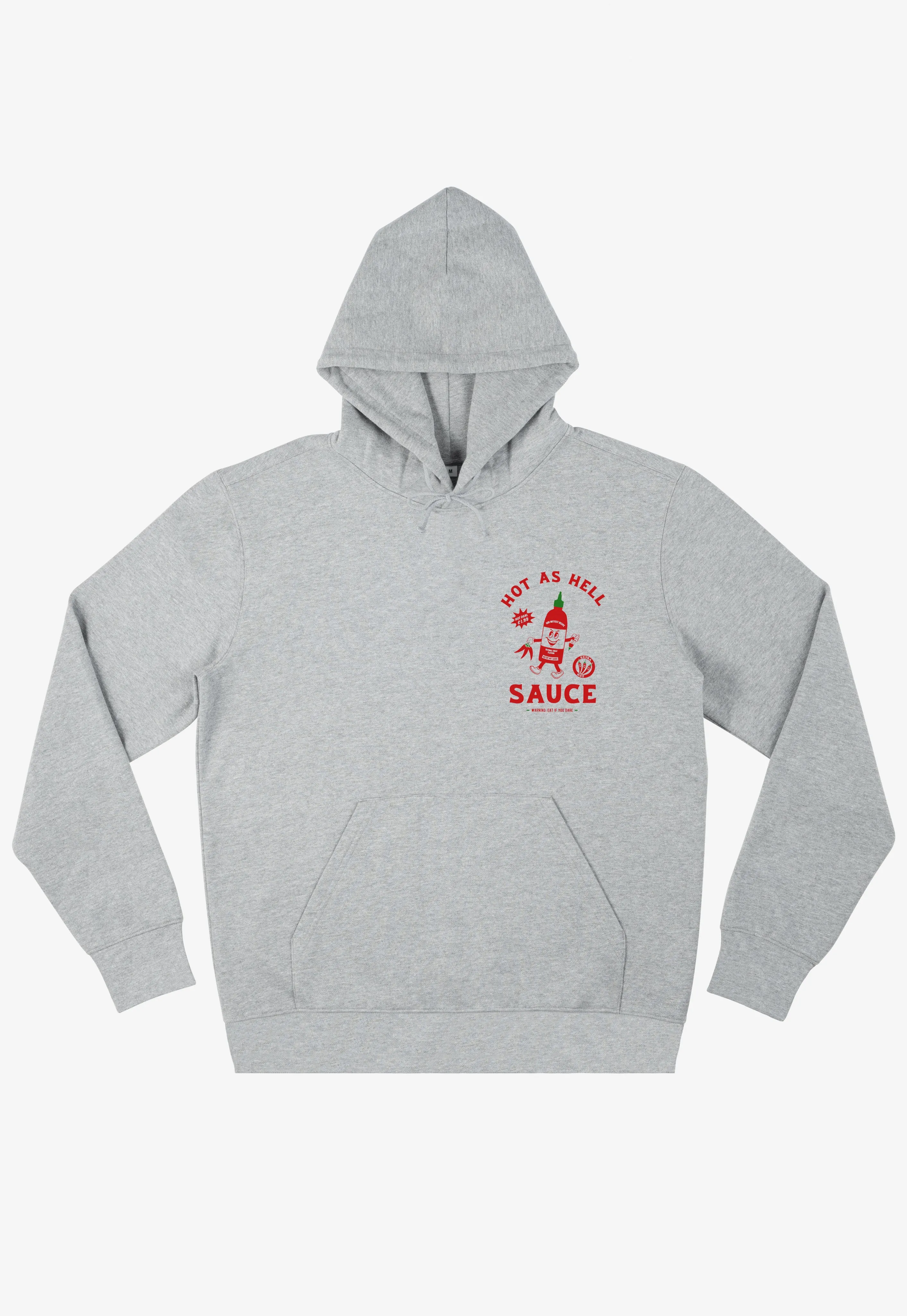 Hot Sauce Graphic Hoodie In Grey