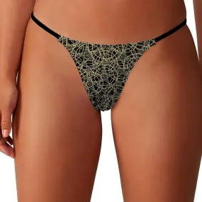 Inverted Pentacle Pewter Satanic Goat G-String Thongs Women's T-Back Underwear Panty-WE477