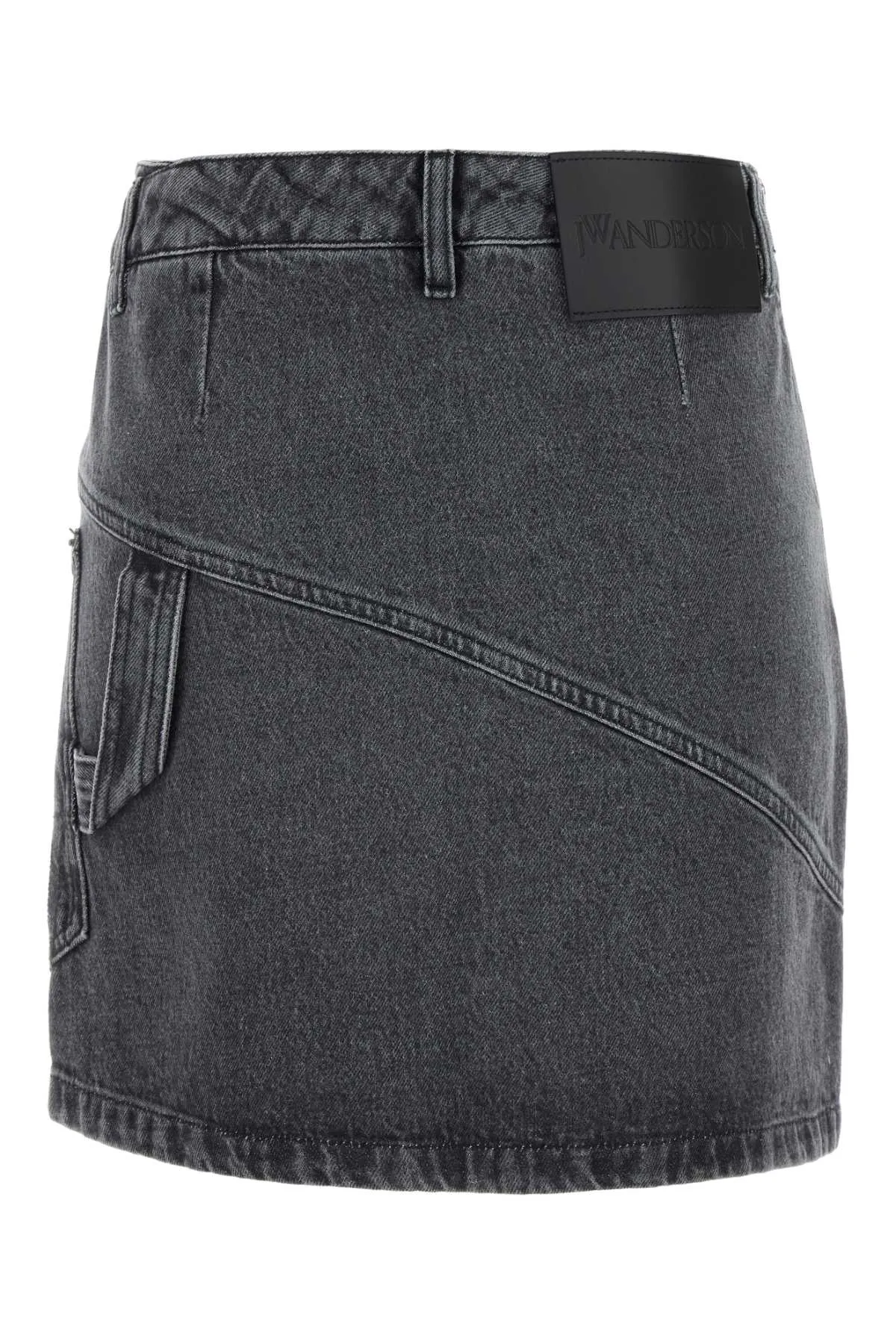 Jw Anderson Grey Denim Mini Skirt