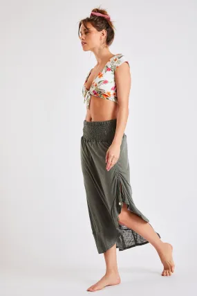 Kailua Caraiva khaki skirt