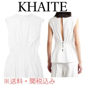 KHAITE  |Casual Style Sleeveless Cotton Party Style Office Style