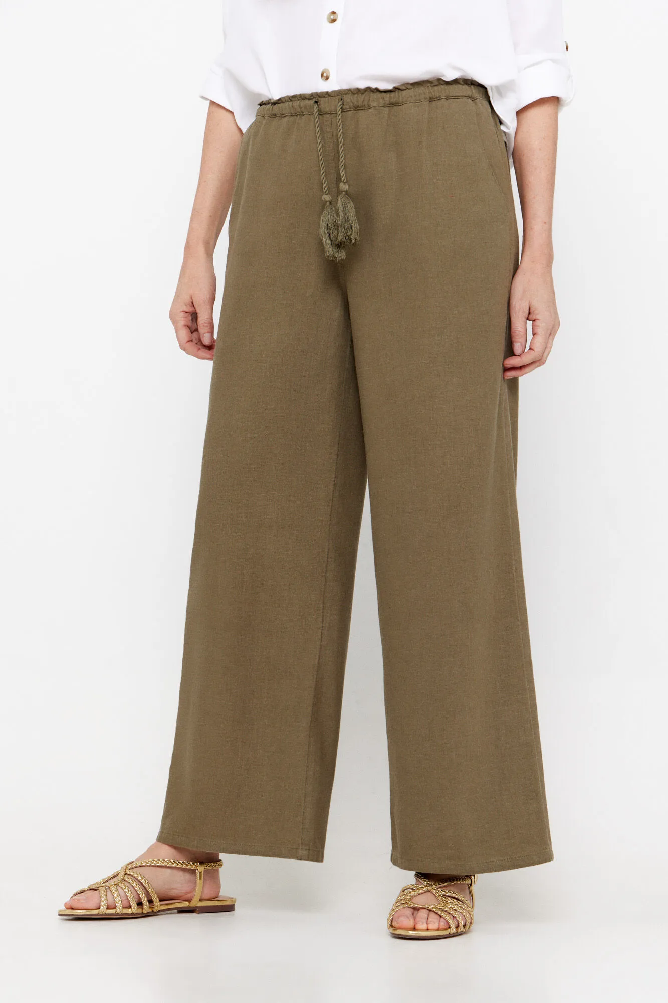 Linen pyjama trousers