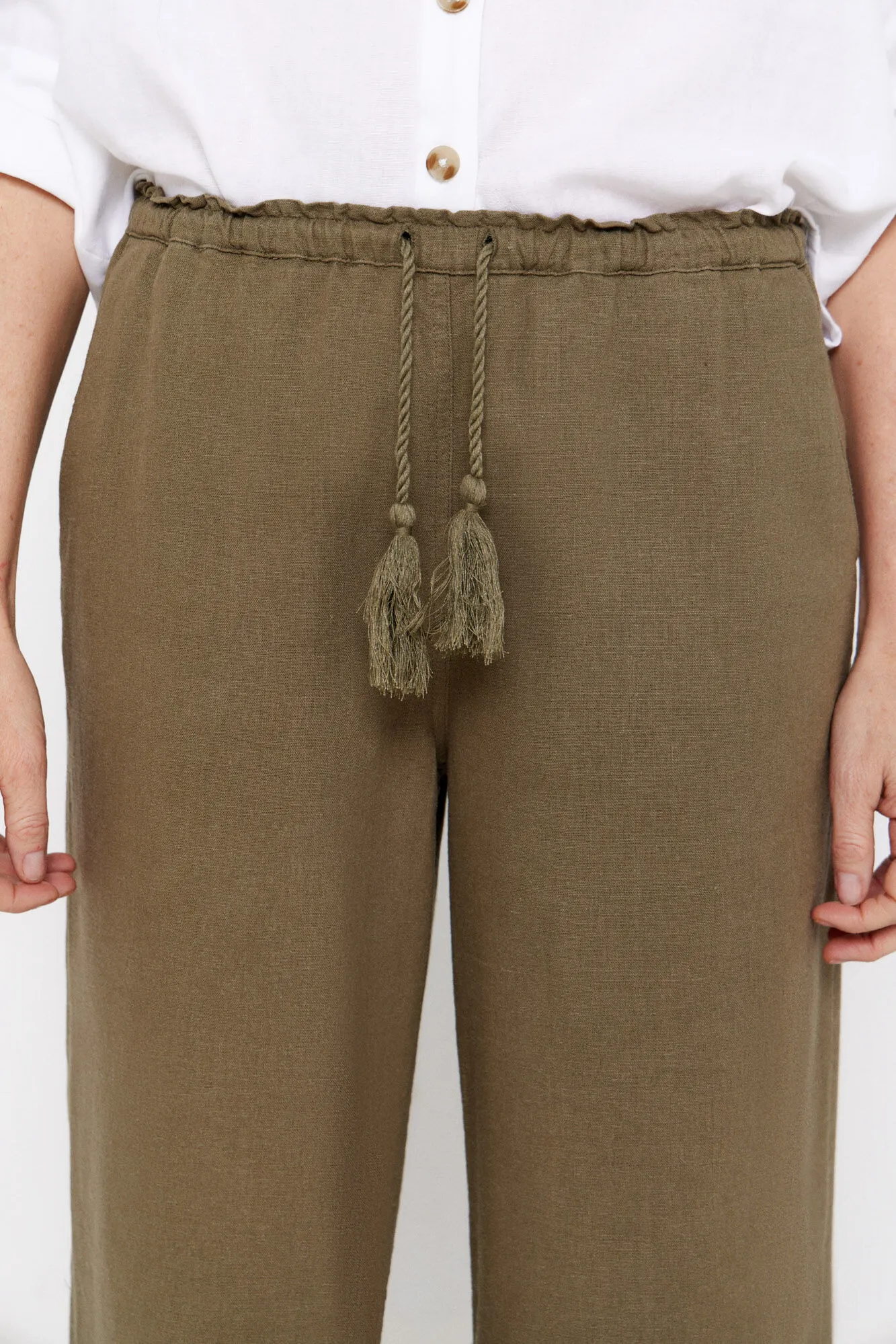 Linen pyjama trousers