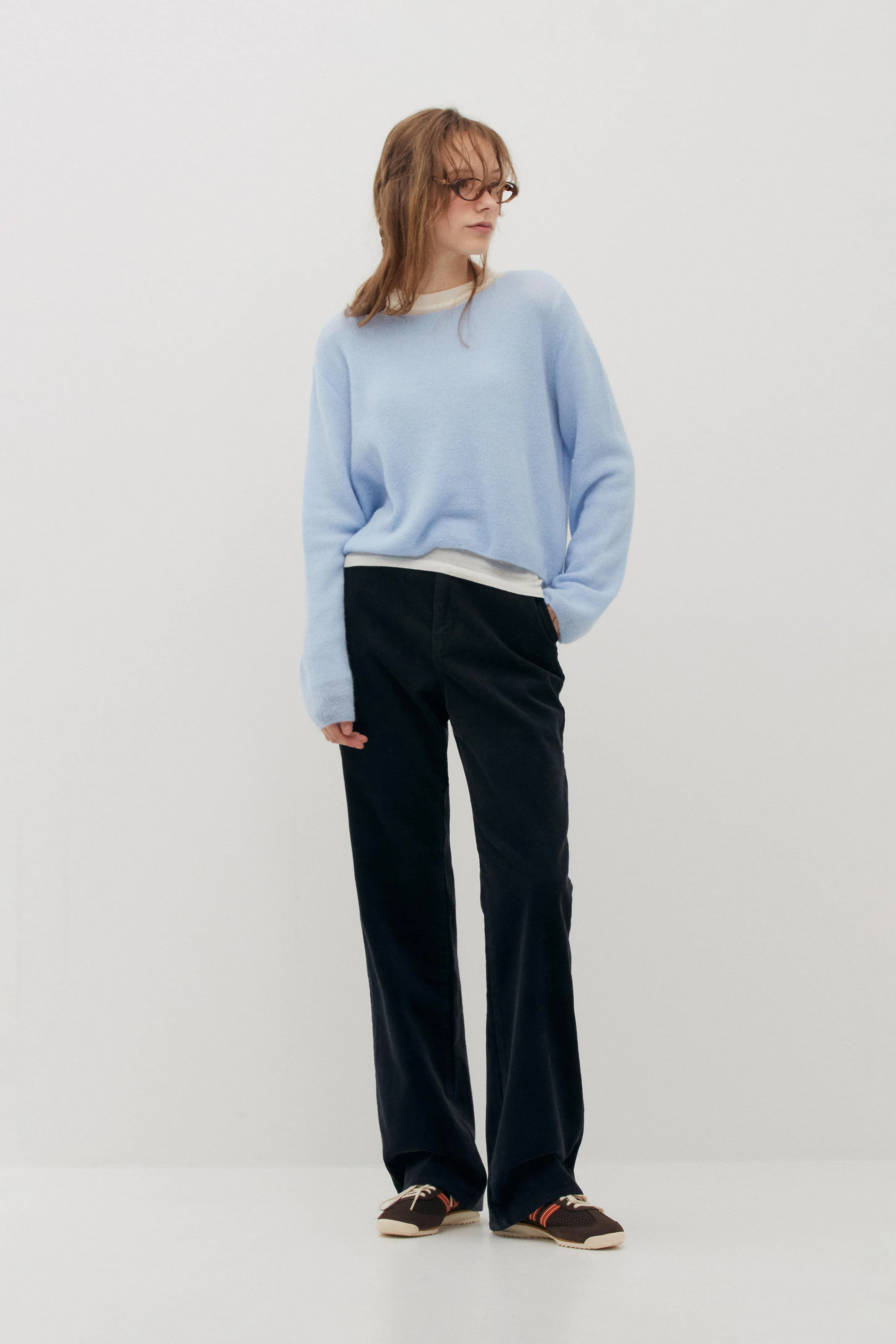 LOW CLASSIC  |Casual Style Wool Nylon Long Sleeves Plain Party Style