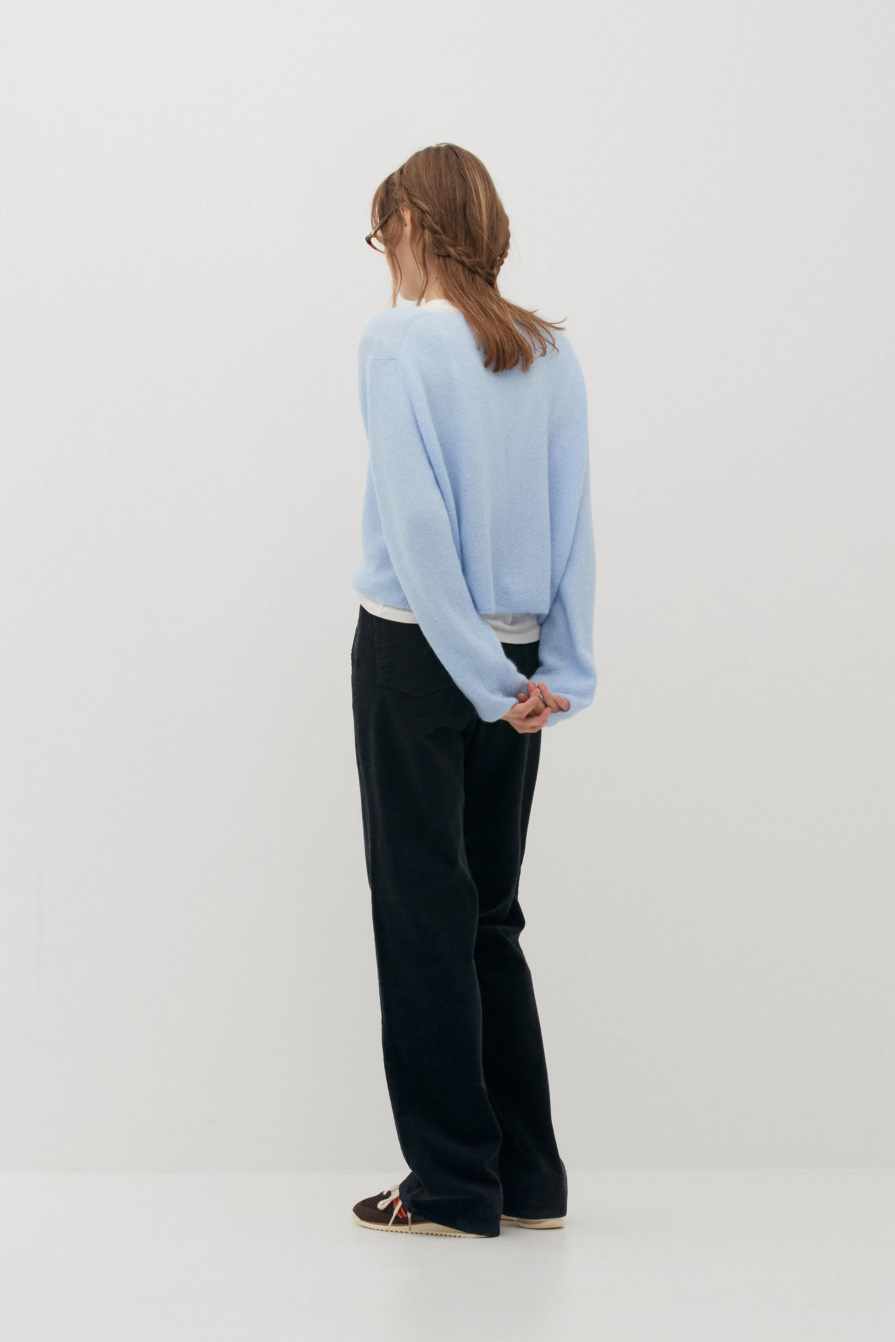 LOW CLASSIC  |Casual Style Wool Nylon Long Sleeves Plain Party Style