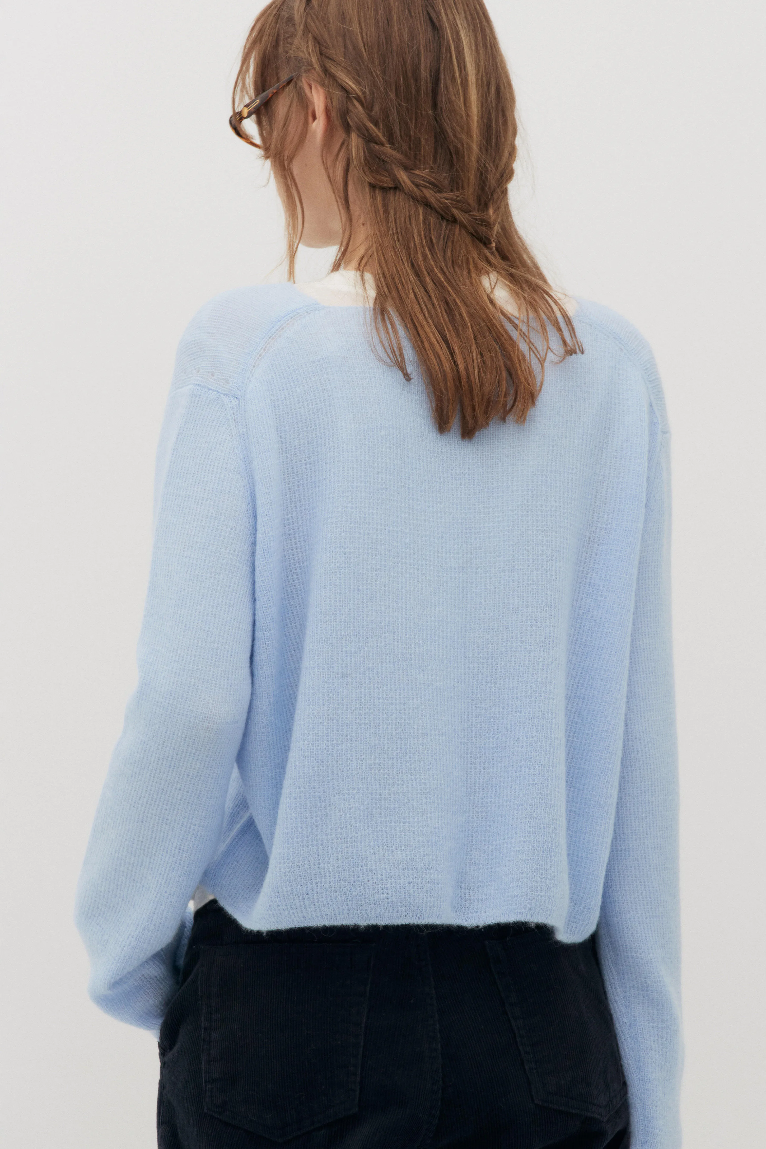 LOW CLASSIC  |Casual Style Wool Nylon Long Sleeves Plain Party Style