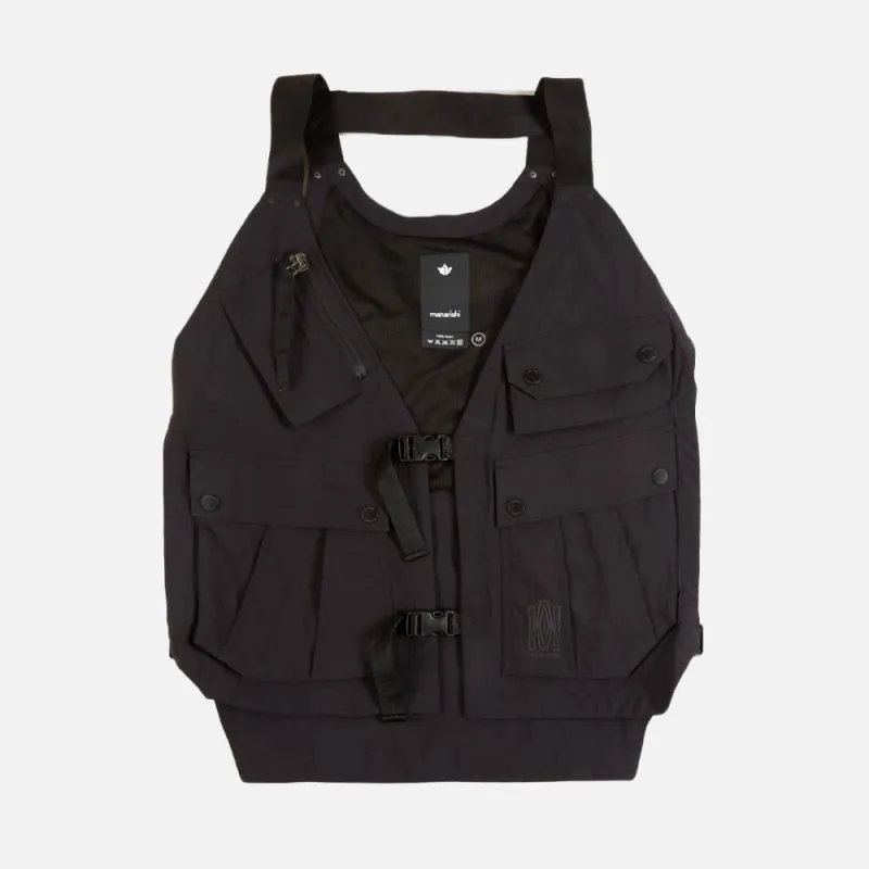 Maharishi Veg Dyed Tactical Cargo Vest 6390-Black