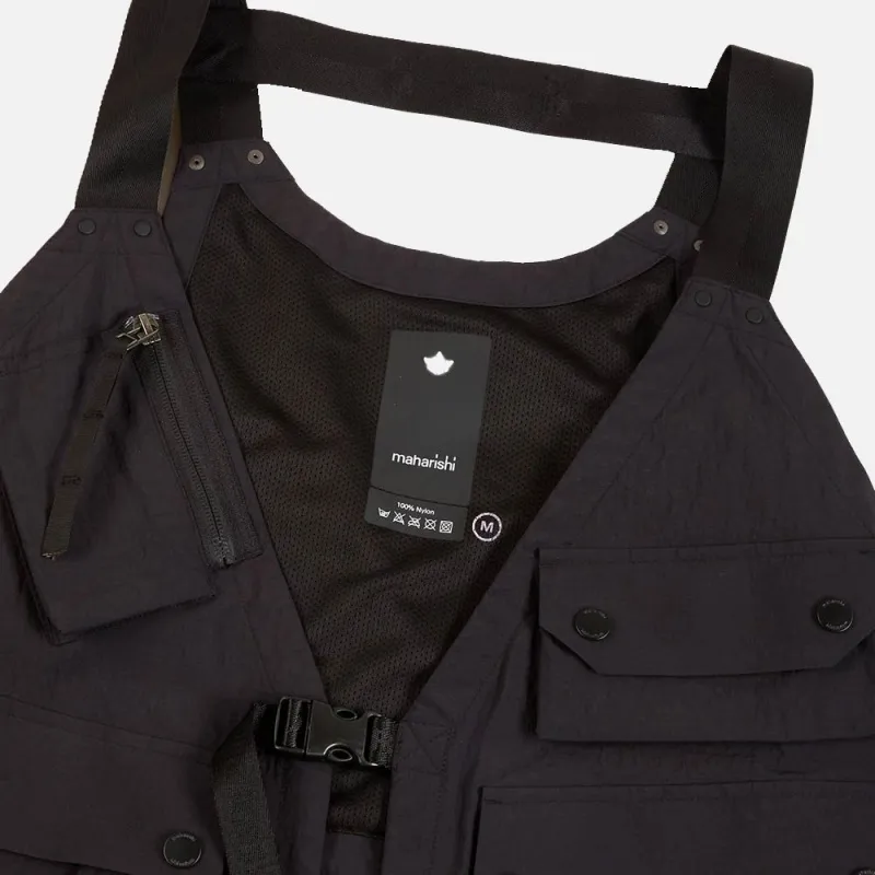 Maharishi Veg Dyed Tactical Cargo Vest 6390-Black