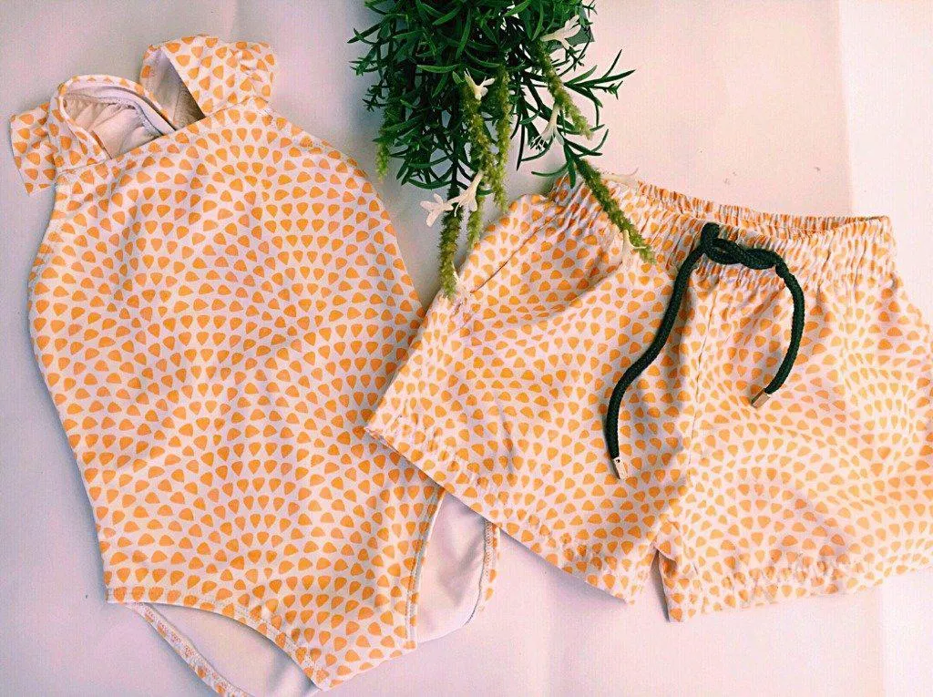 Matching Swimwear, Boys' Board Shorts, Lemon Drops