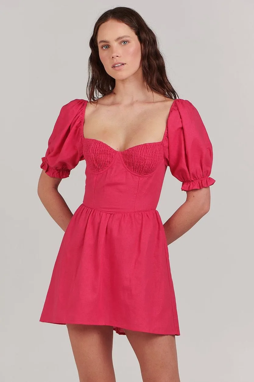 Maxine Mini Dress - Fuschia.