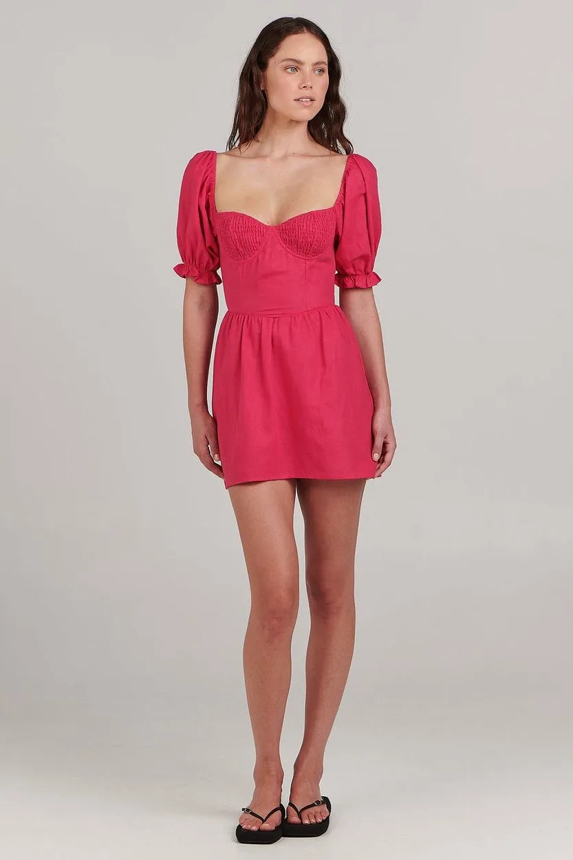 Maxine Mini Dress - Fuschia.