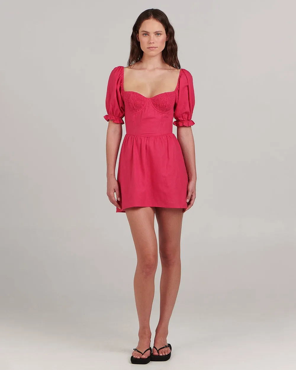 Maxine Mini Dress - Fuschia.