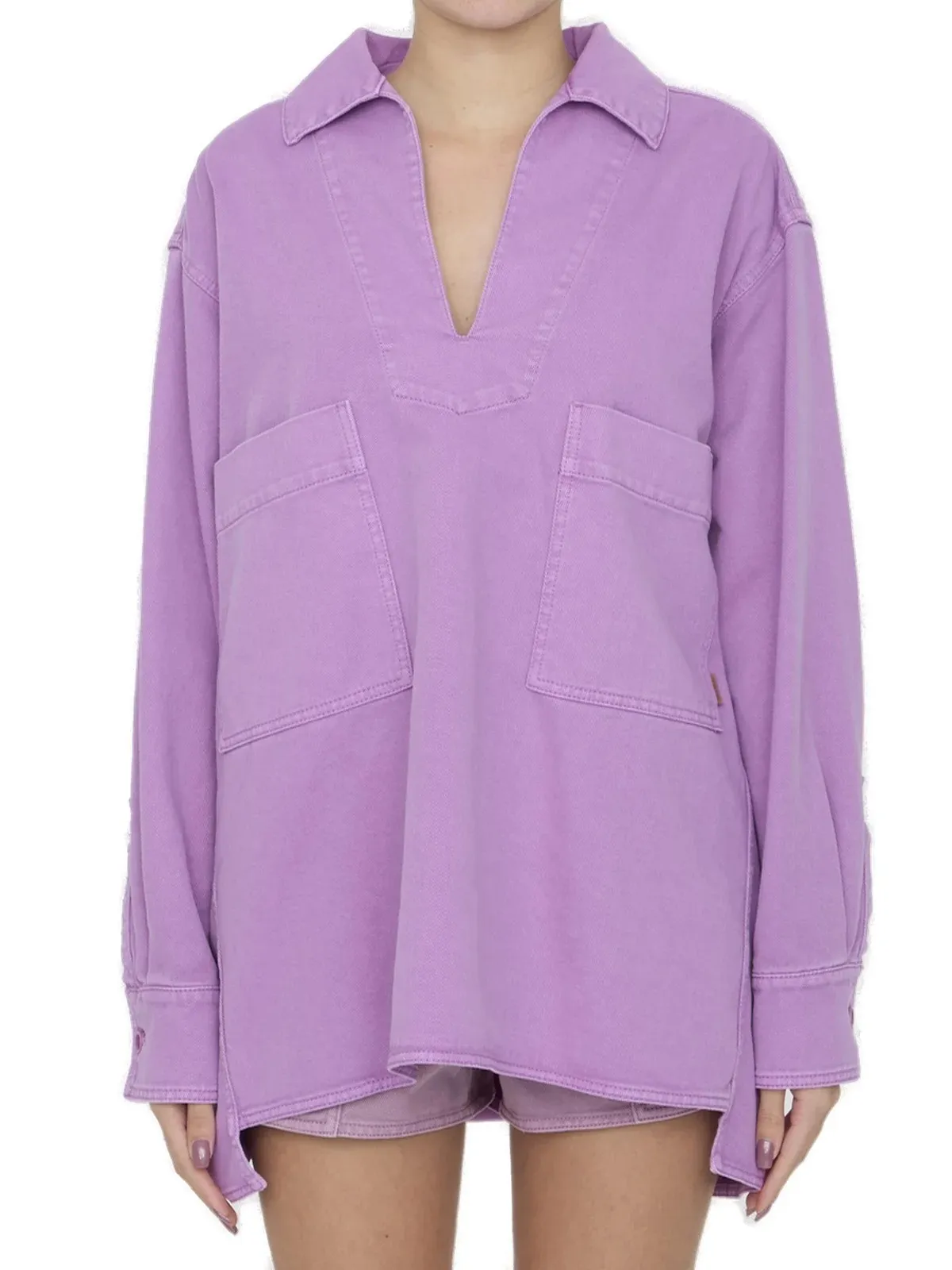 MaxMara  |Casual Style Long Sleeves Plain Cotton Party Style