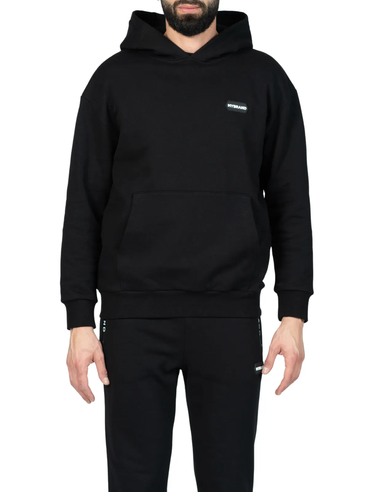 MB HEXAGON PATCH HOODIE BLA | BLACK