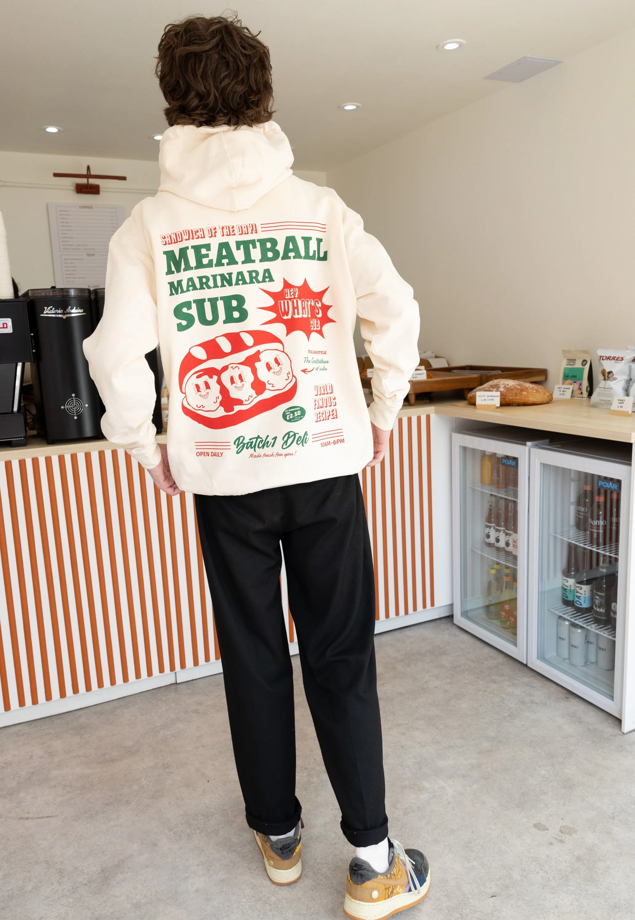 Meatball Marinara Sub Hoodie In Vanilla