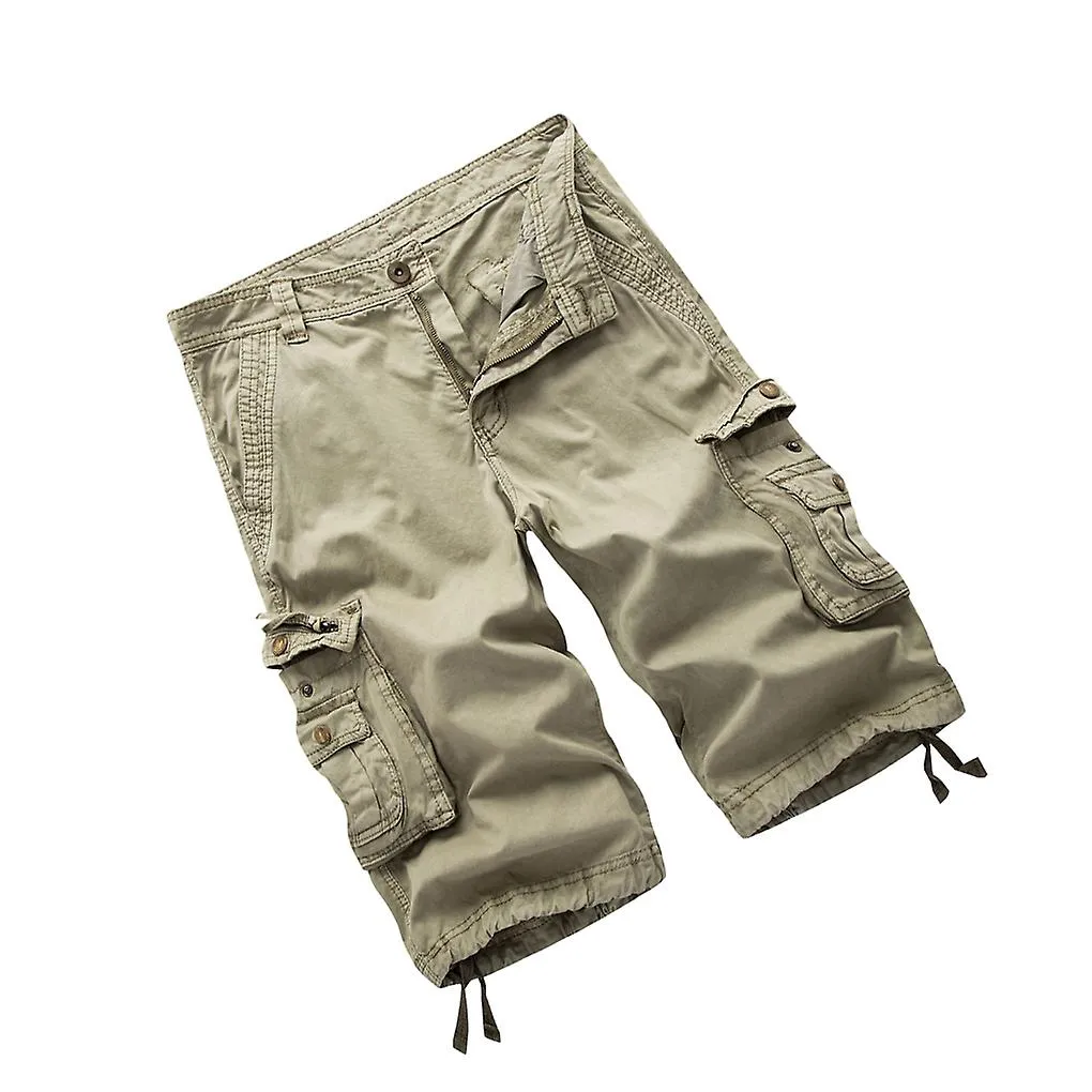 Men Cargo Shorts Multi Pockets Short Pants Summer Panty Work Trousers